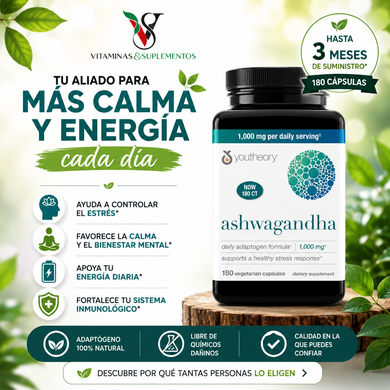 Vitaminas Y Suplementos Facebook ad: Chatea con nosotros