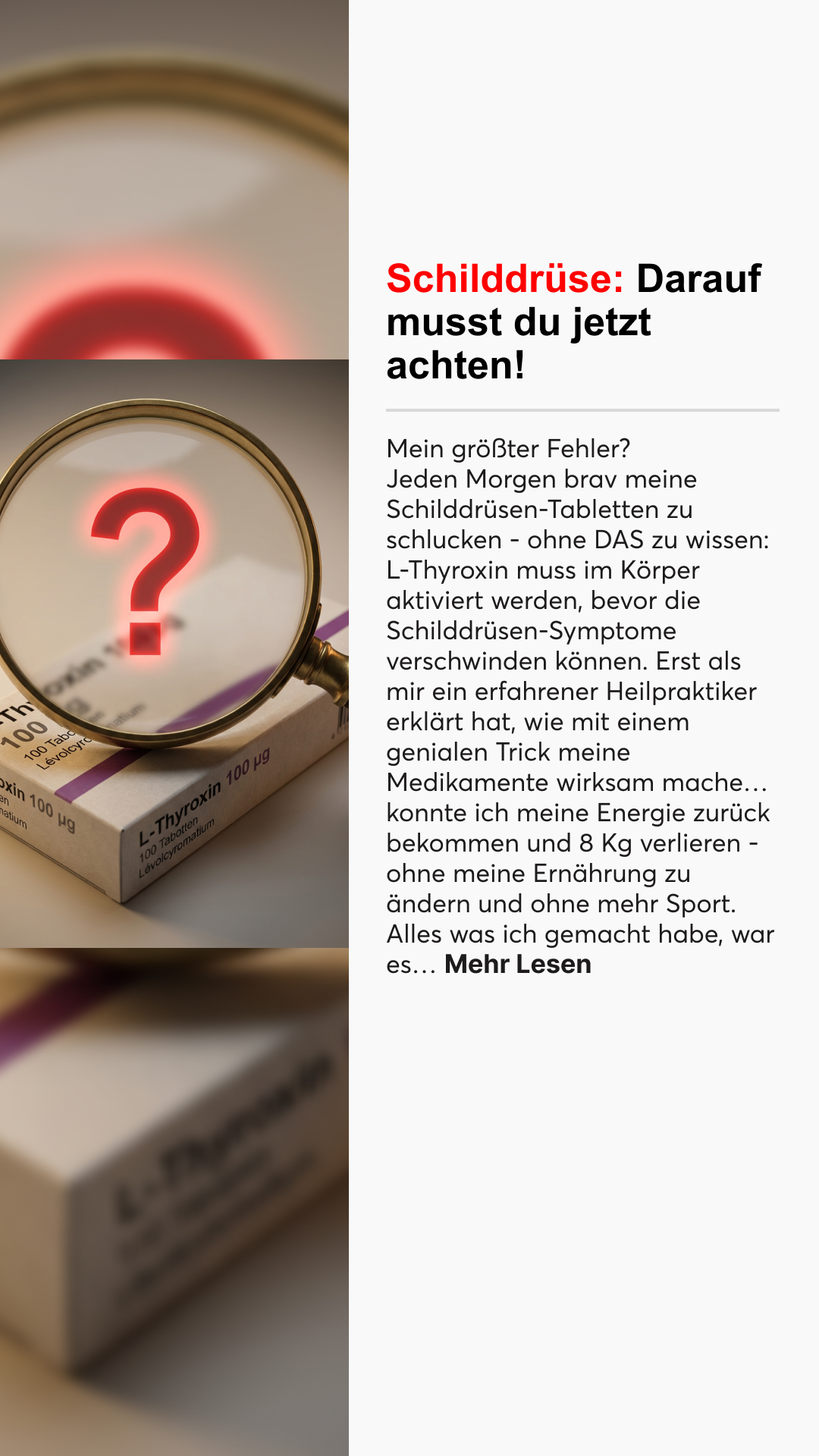 Mission Schilddrüse Facebook ad