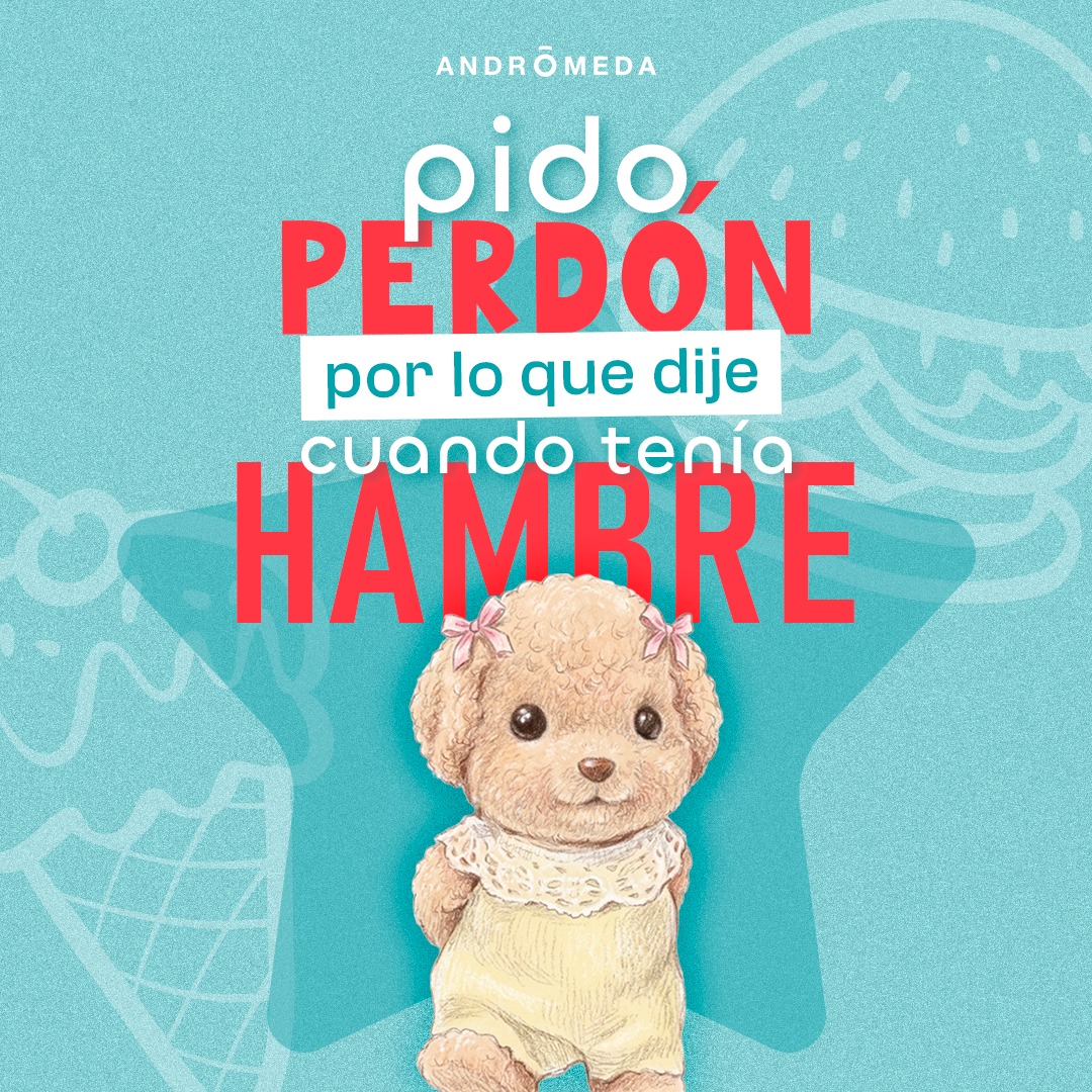 App Andrómeda Facebook ad: Mi estómago dice que no cuenta como insulto…