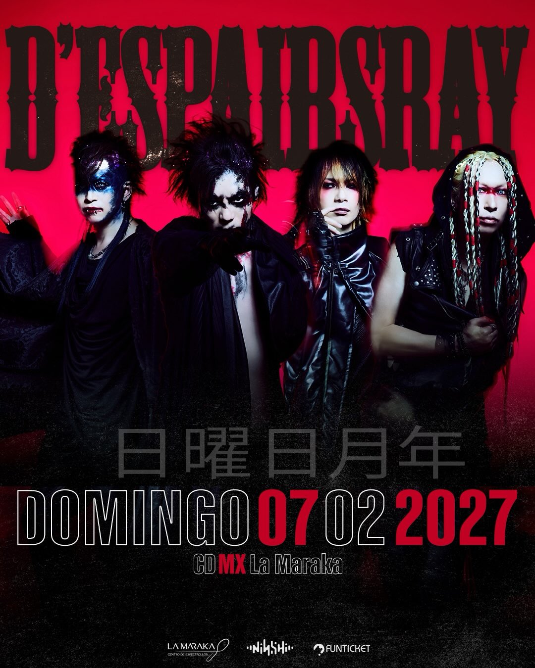 Ninshi Entertainment Facebook ad: D’ESPAIRSRAY en Latinoamérica