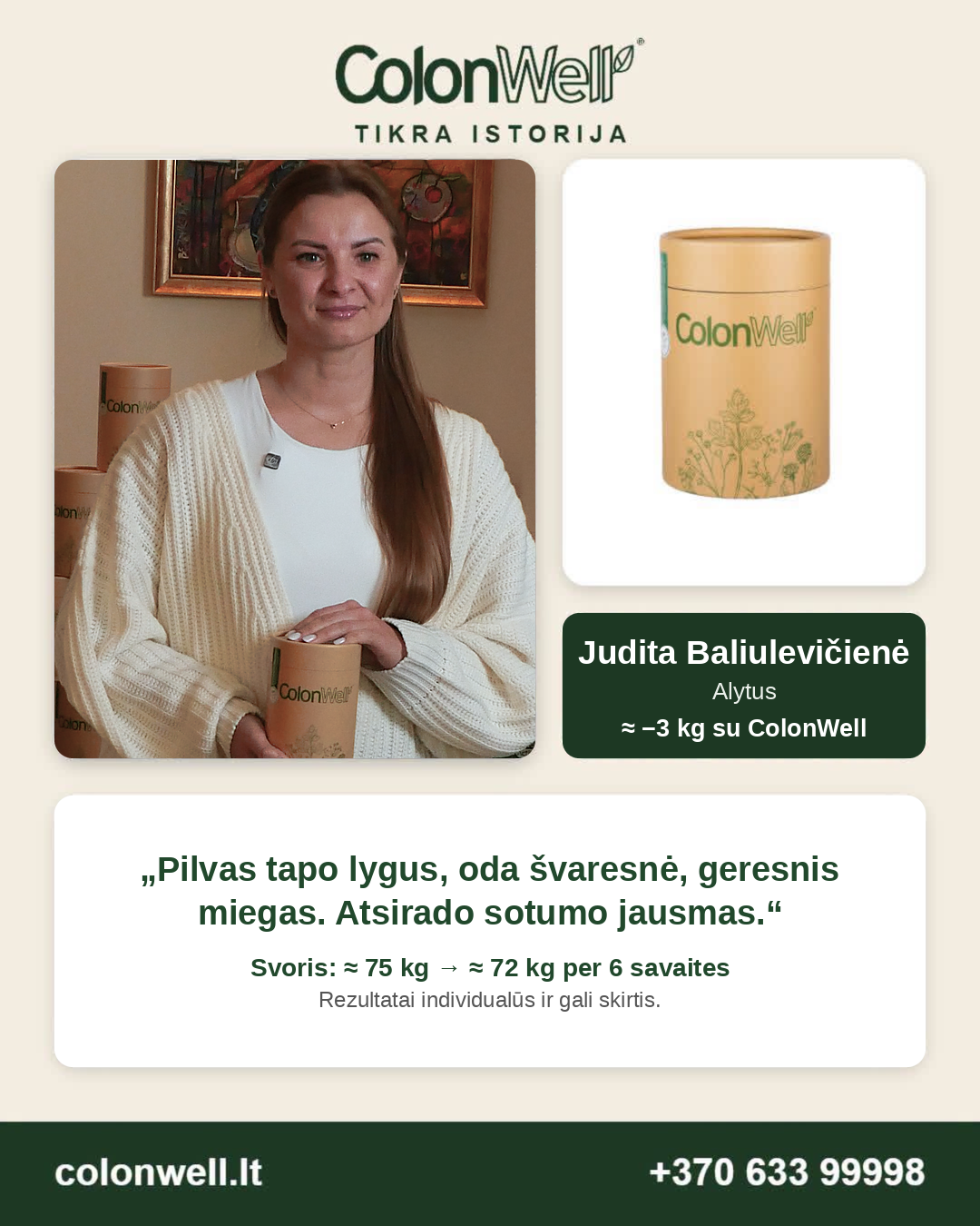 ColonWell Facebook ad: ColonWell pasiūlymai