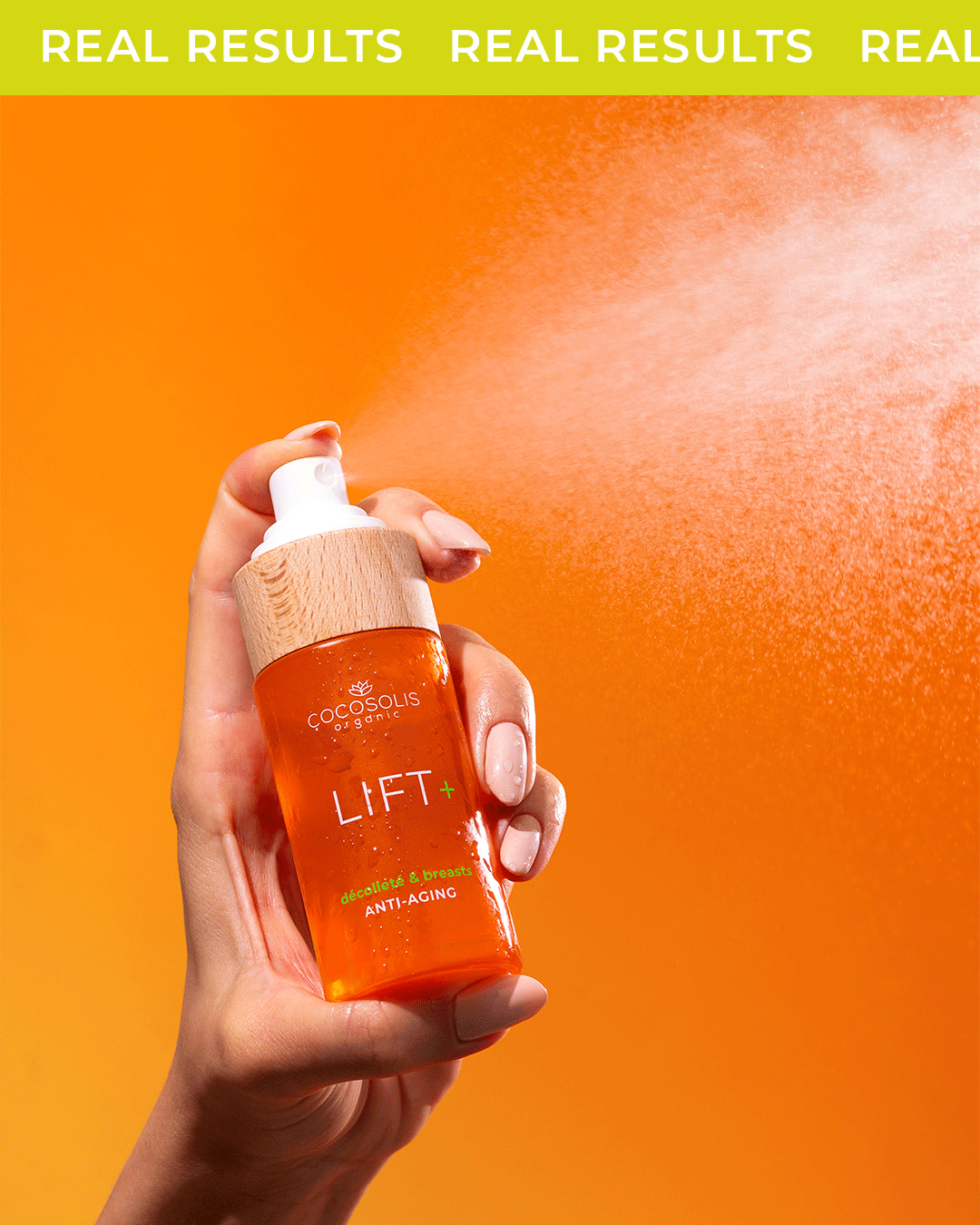 COCOSOLIS Facebook ad: Targeted serum for neck and bust
