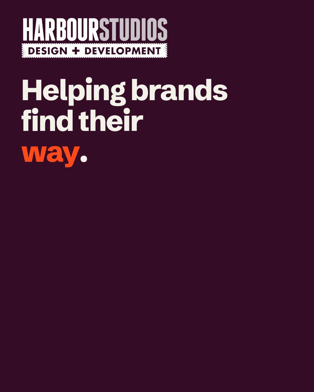 Harbour Studios Facebook ad: Helping brands find their way.