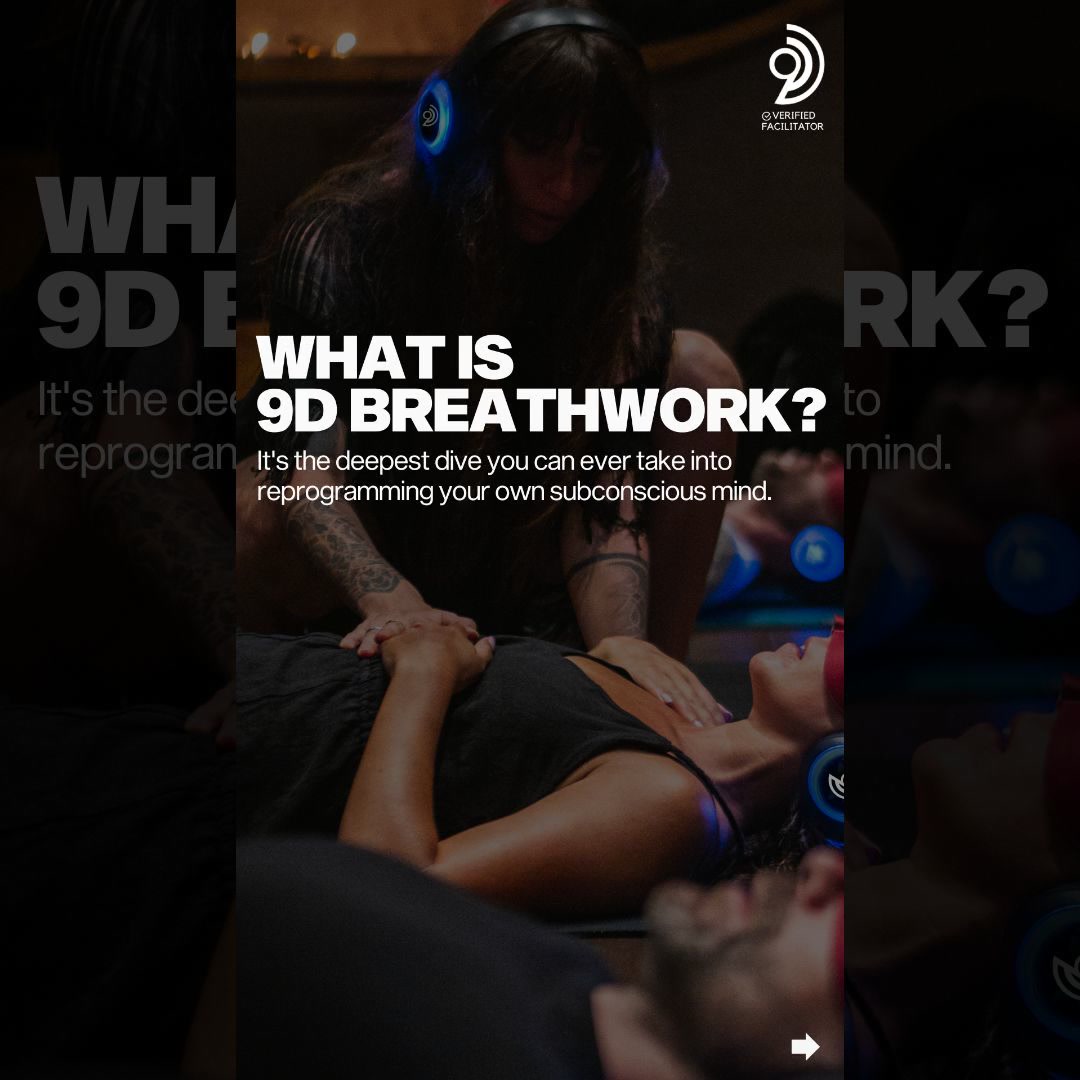 CoreFit Training Studio Facebook ad: Now, as a 9D Breathwork Facilitator, Liz brings…