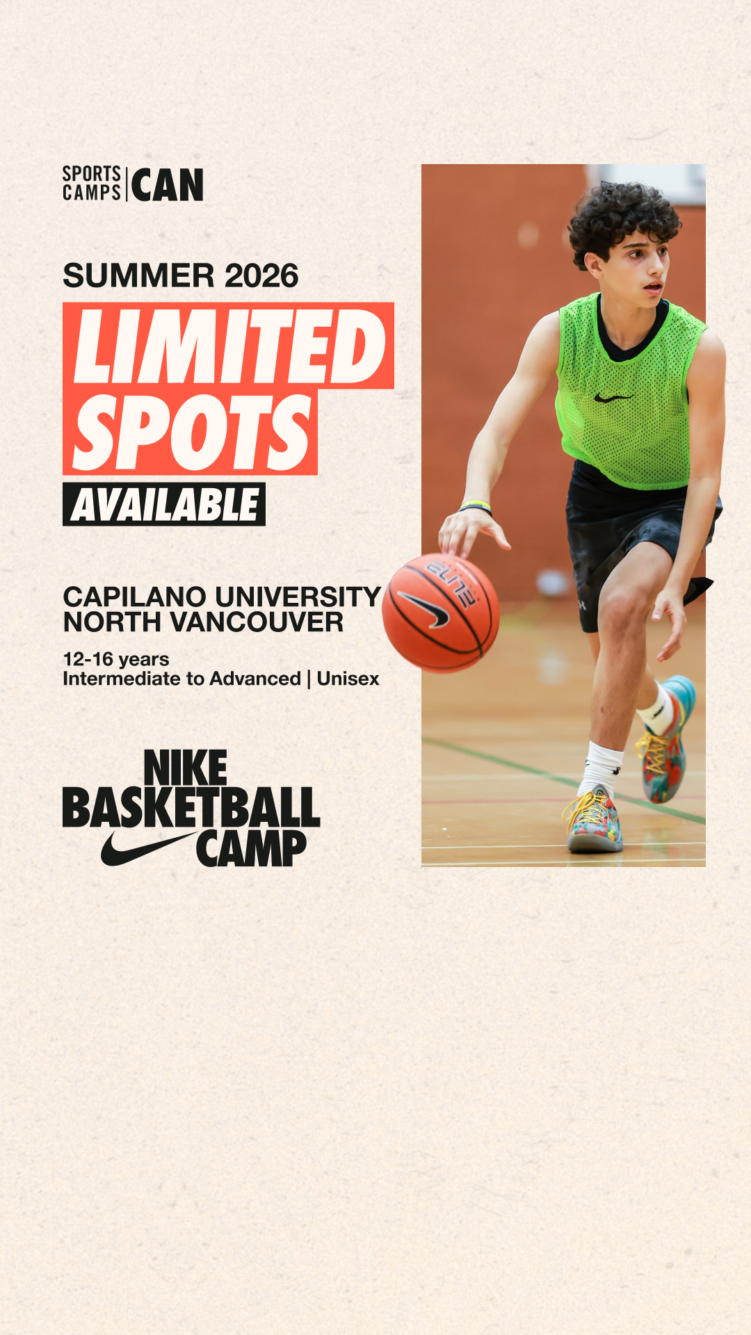 Nike Sports Camps Canada Facebook ad