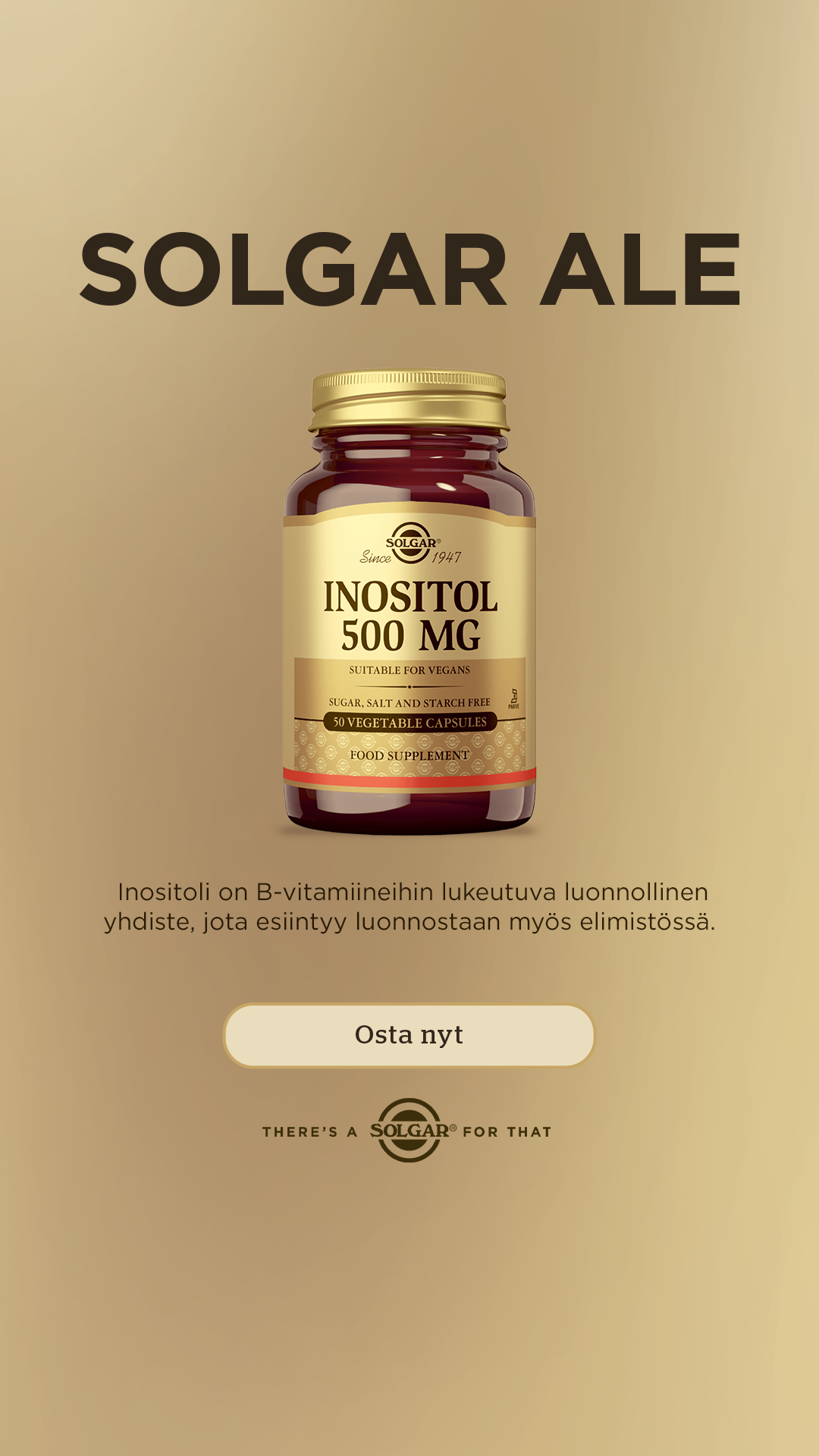 Solgar Suomi Facebook ad: Osta Aminopörssistä