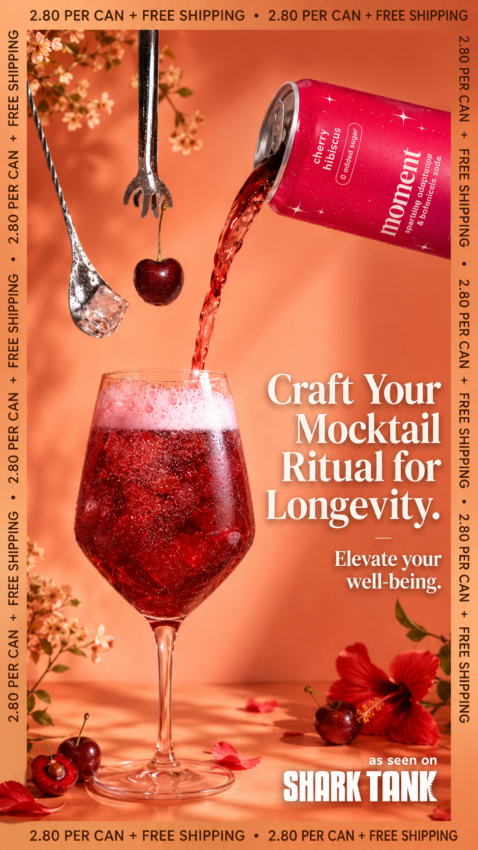 Moment Facebook ad: No Added Sugar Non Alcoholic No Regrets