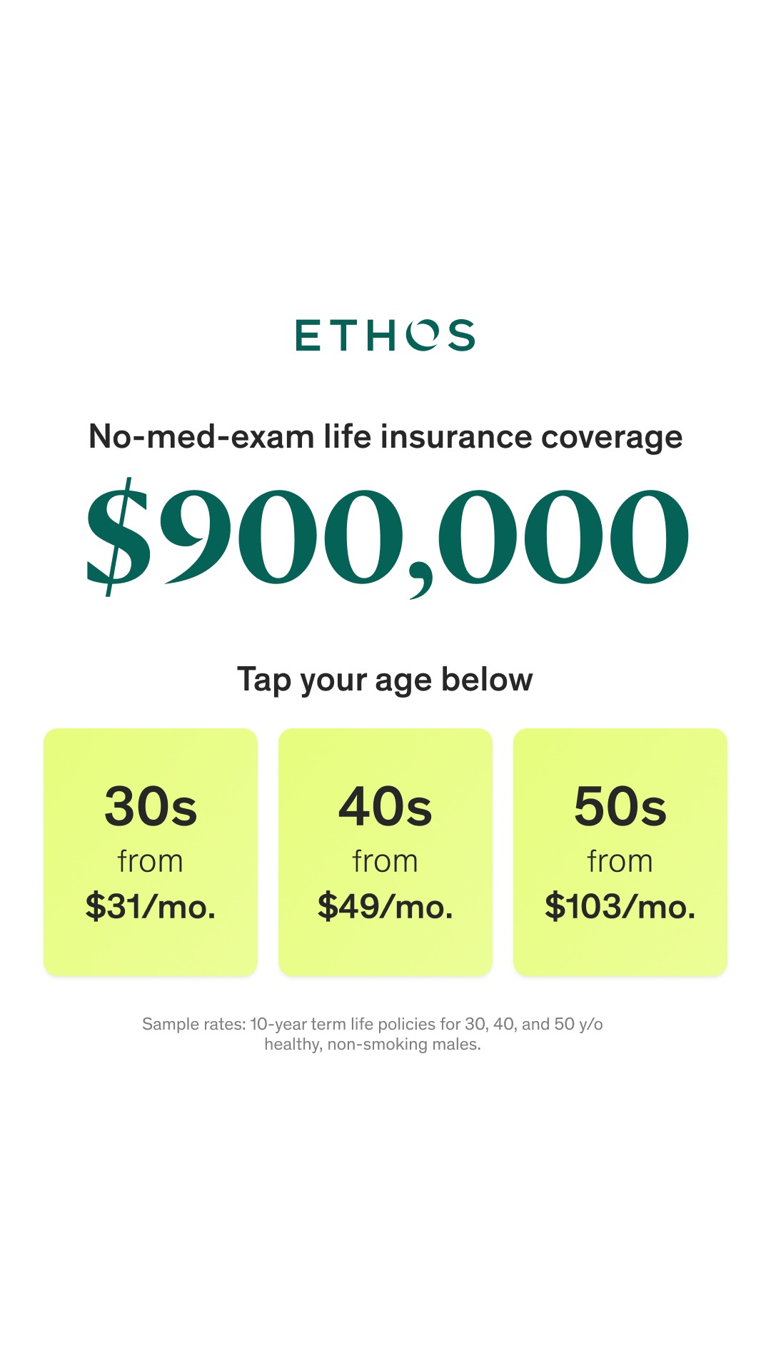 Ethos Facebook ad
