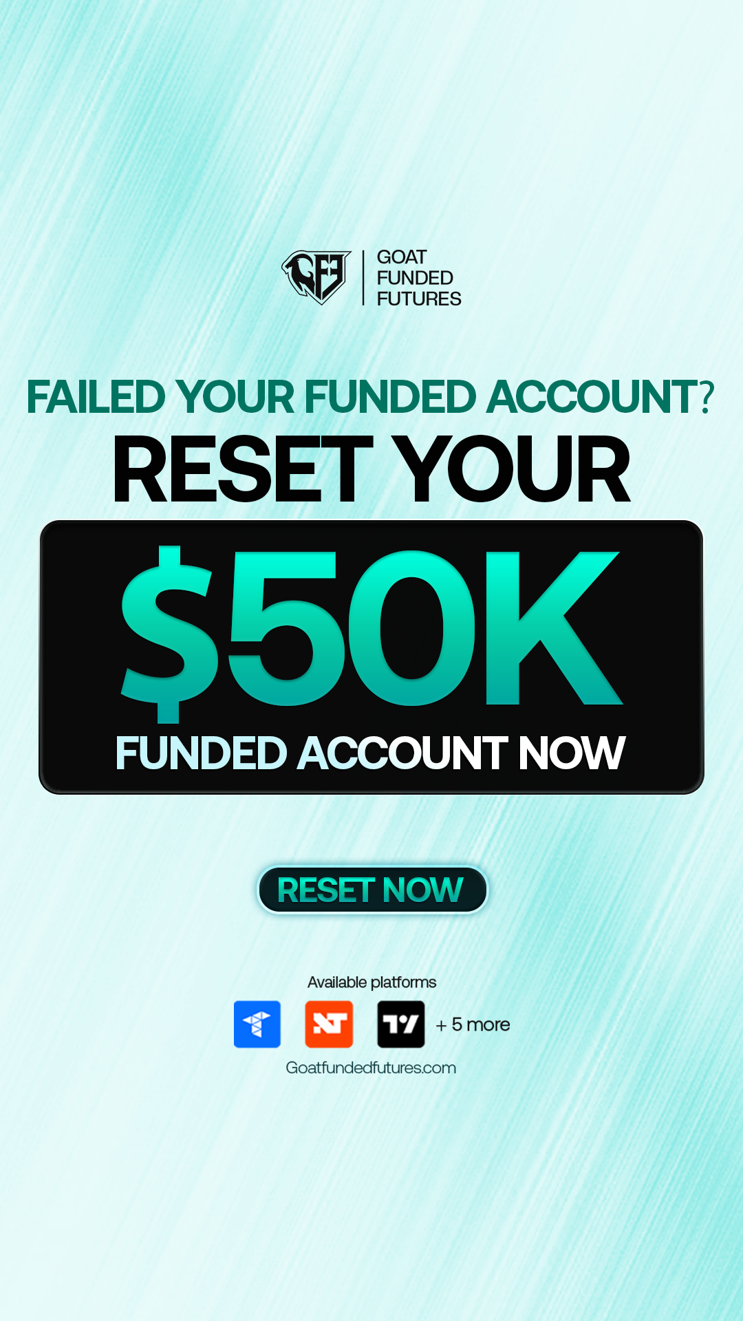 Goat Funded Futures Facebook ad