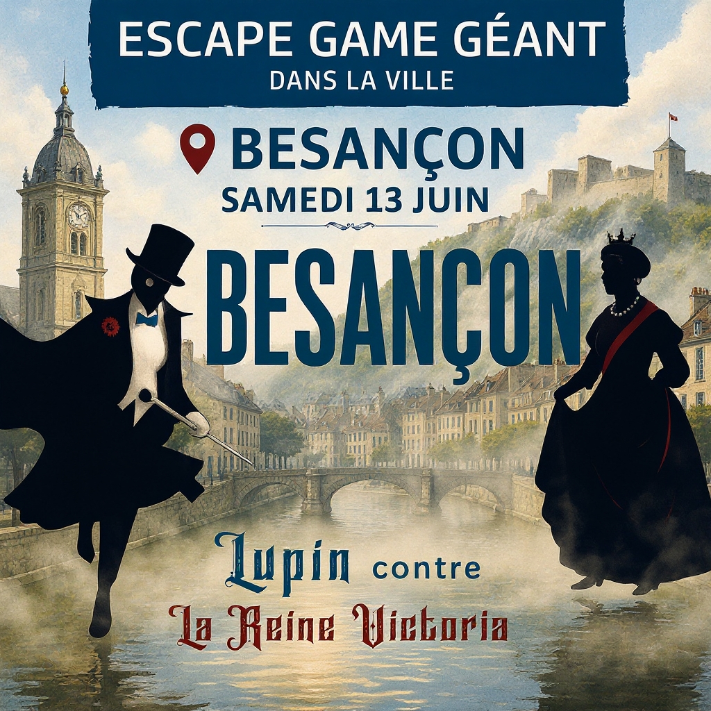 Lupin dans la Ville Facebook ad: ESCAPE GAME GEANT