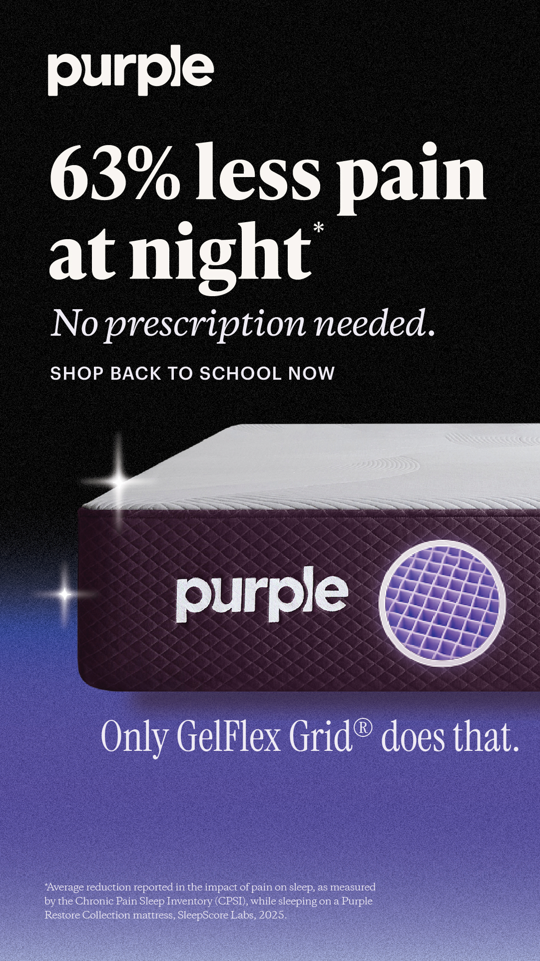 Purple Facebook ad