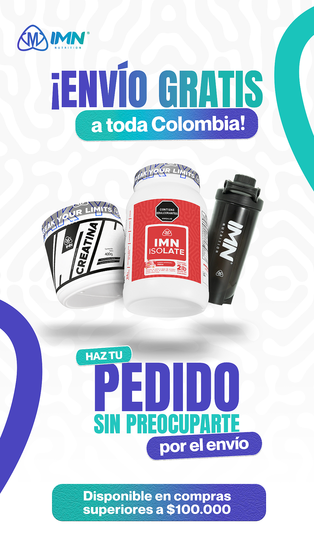 IMN Nutrition Colombia Facebook ad from Mar 30, 2026