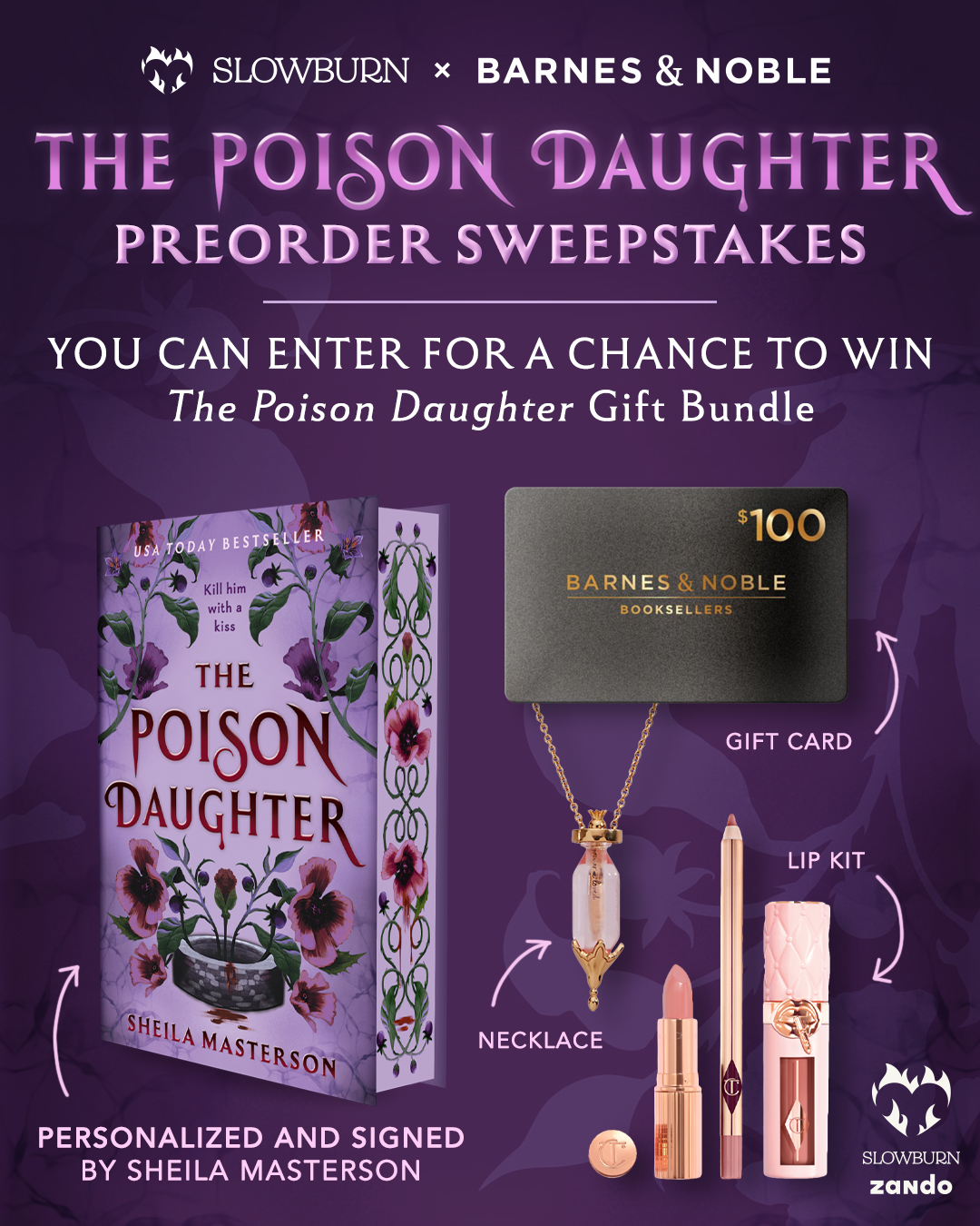 Slowburn Facebook ad: Preorder + Enter to Win!