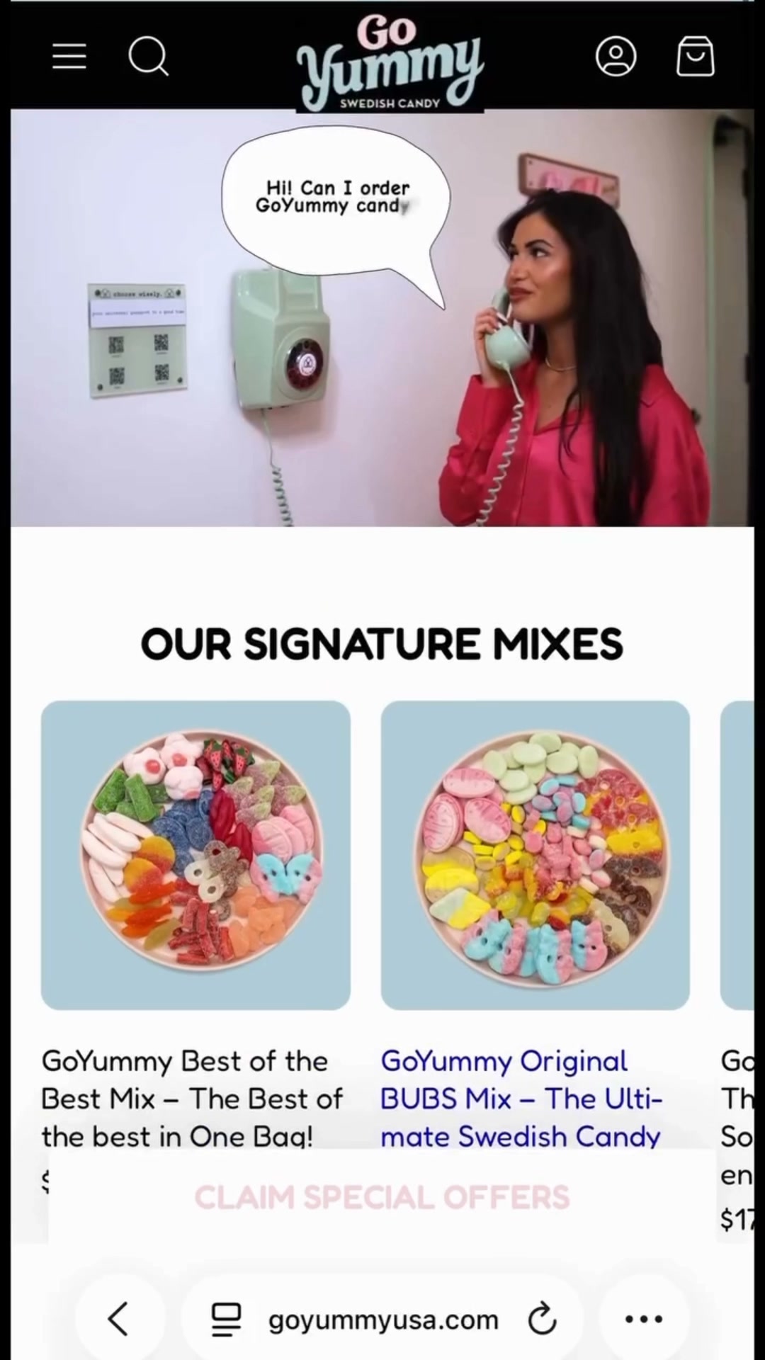 GoYummy Swedish Candy Facebook ad: The Viral Swedish Candy, Delivered