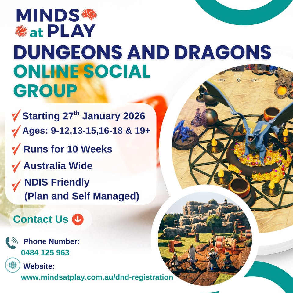 Minds At Play Facebook ad: Social Group-D&D