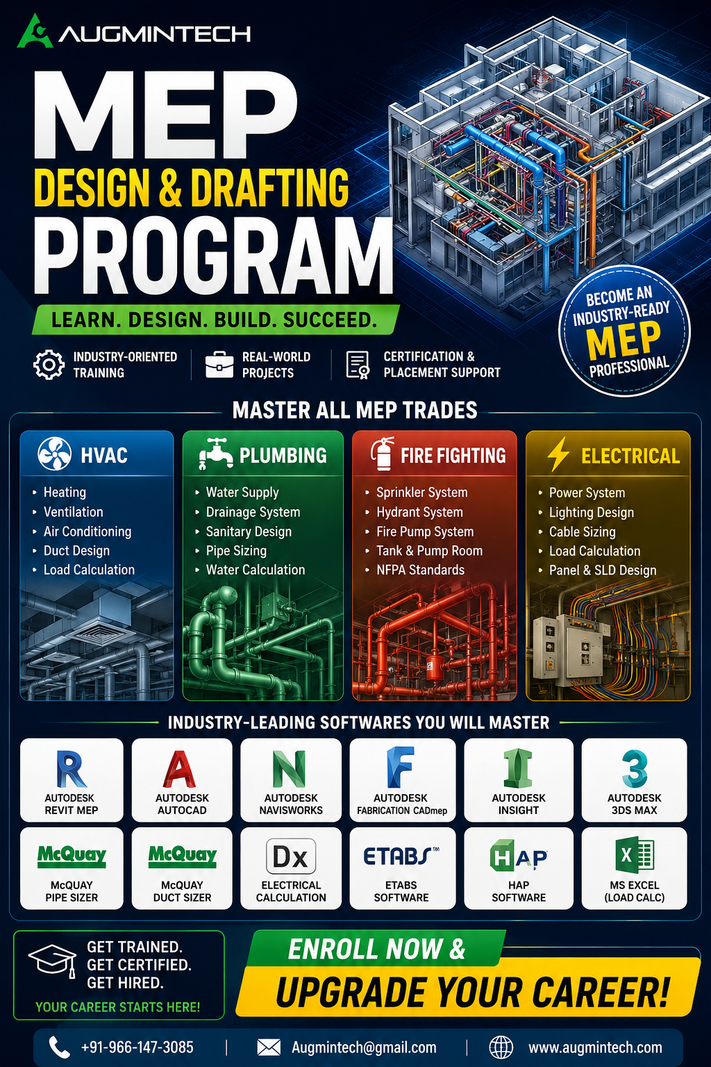 Augmintech Facebook ad: Master MEP Design and Drafting in 2026