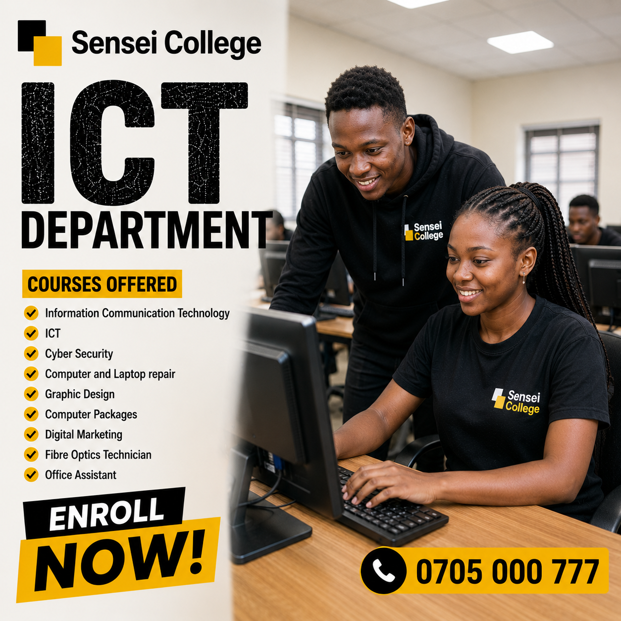 Sensei College Facebook ad