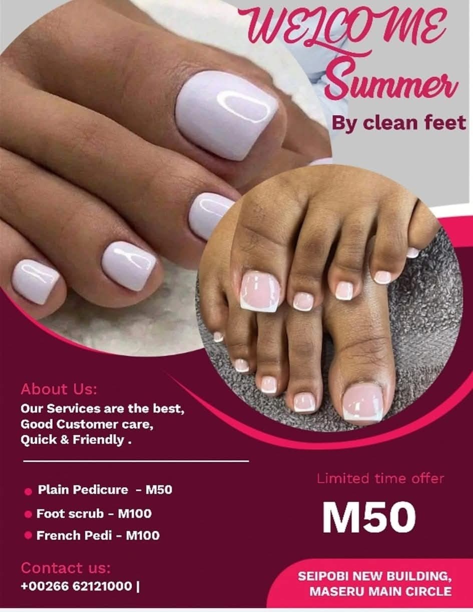 The Owners Corner Lesotho Facebook ad: HARE TLO ETSANG MANALA KA BOCHEAP&PEDI, MANALA A…