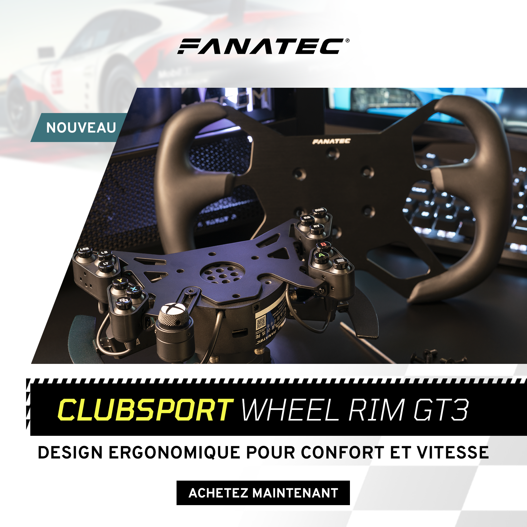 Fanatec Facebook ad: Des renforts étaient inclus.