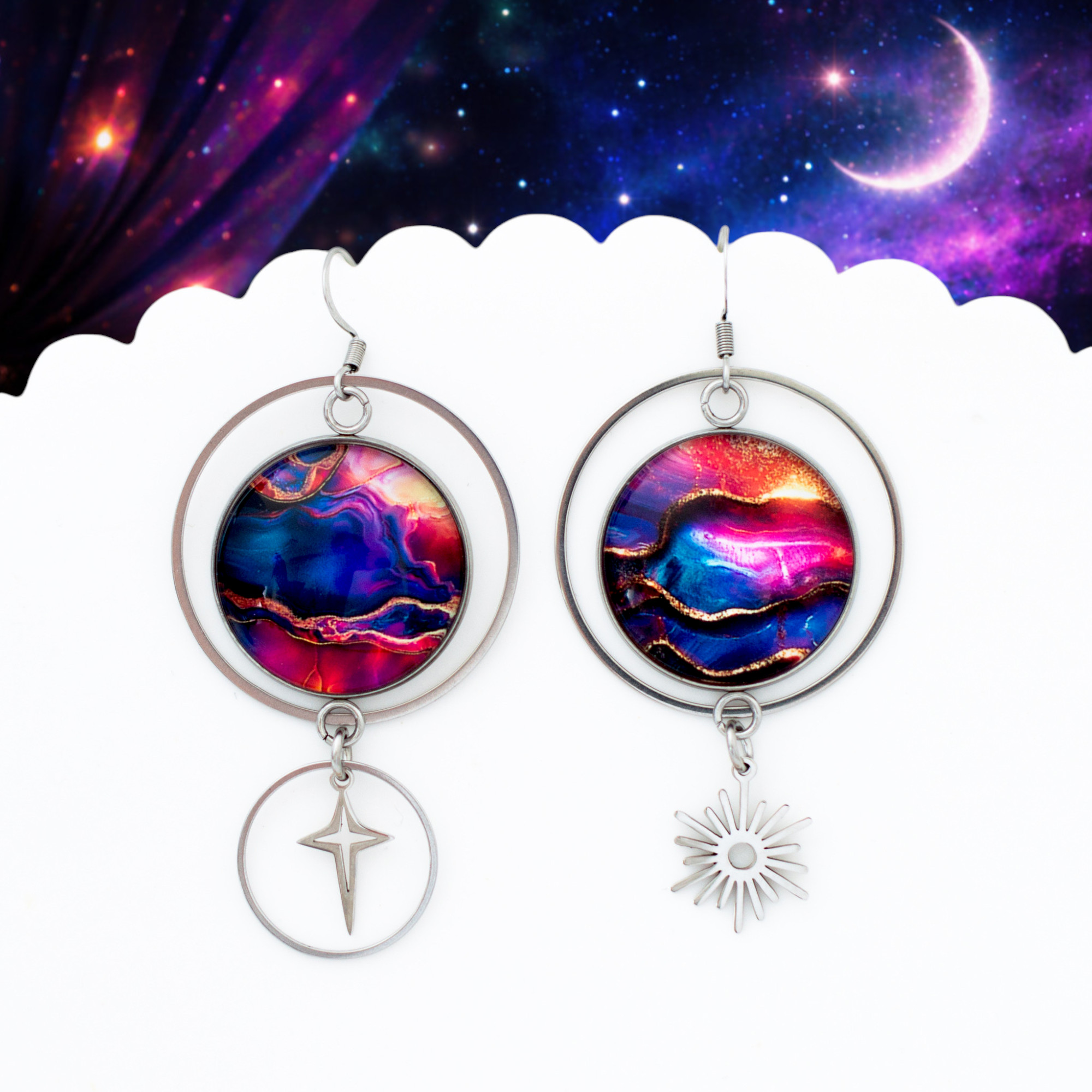 Création de bijoux en pierres naturelles. Zwim Facebook ad: Bijoux faits main, énergie naturelle, style unique.