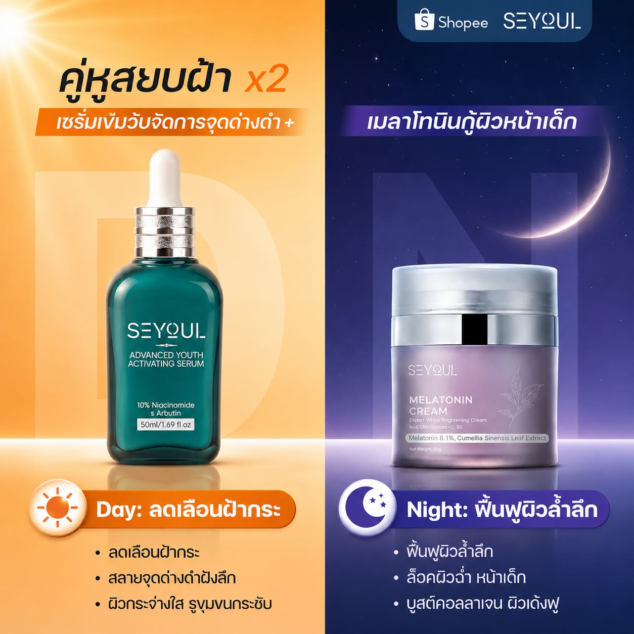 Seyoul.store Facebook ad: ส่วนลด 35% เริ่มต้นรูทีนผิวสวยได้ตั้งแต่วันนี้