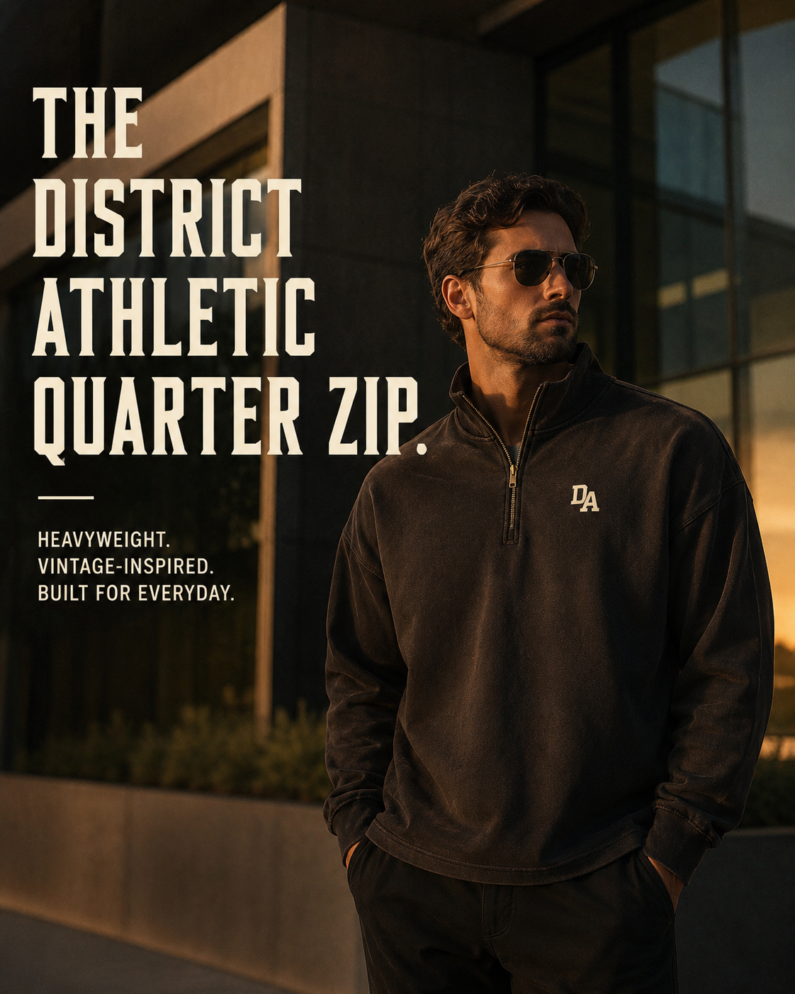 District Athletic Apparel Facebook ad: The District Athletic Quarter-Zip.