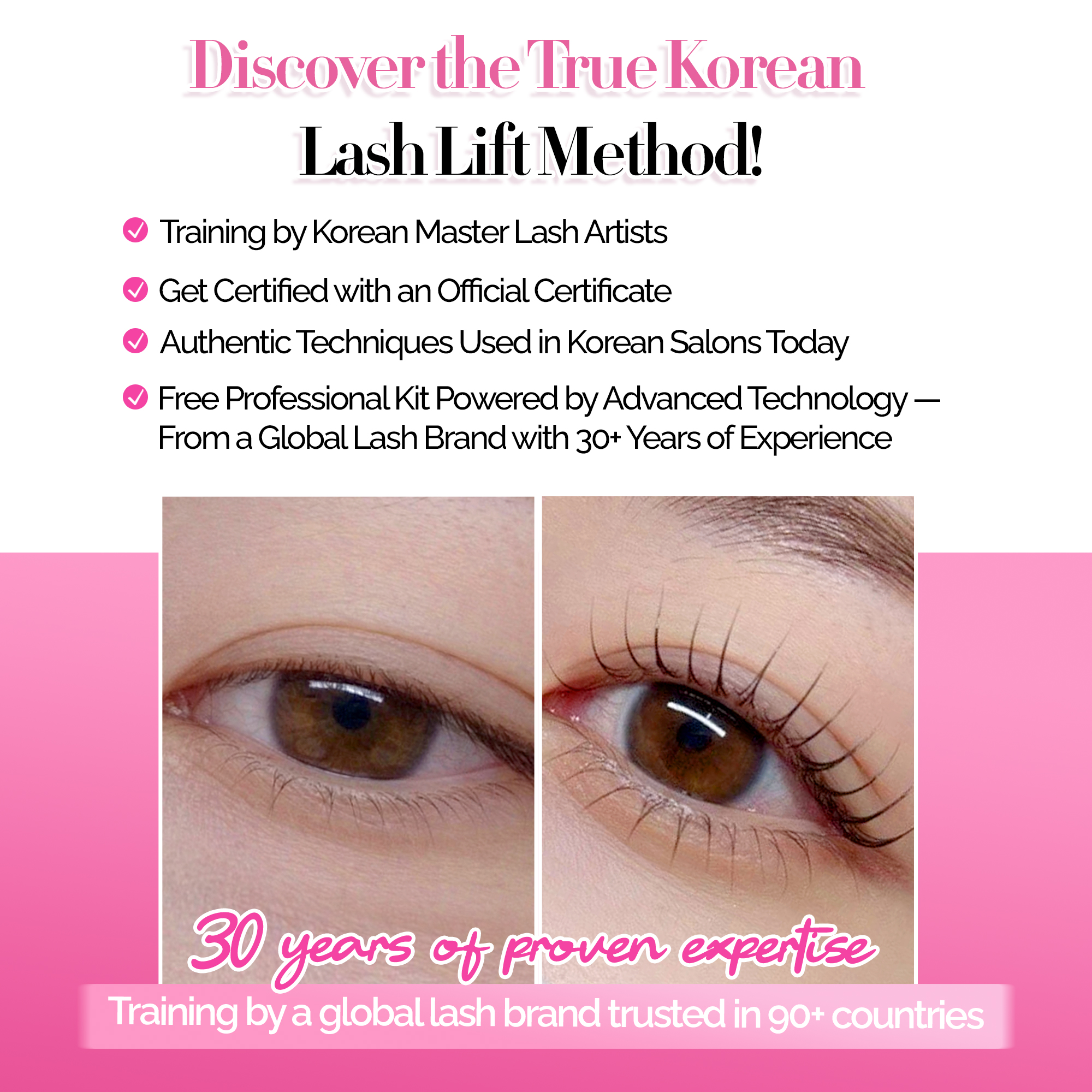 Dlux Professional Facebook ad: Certified Korean Lash Lift Course