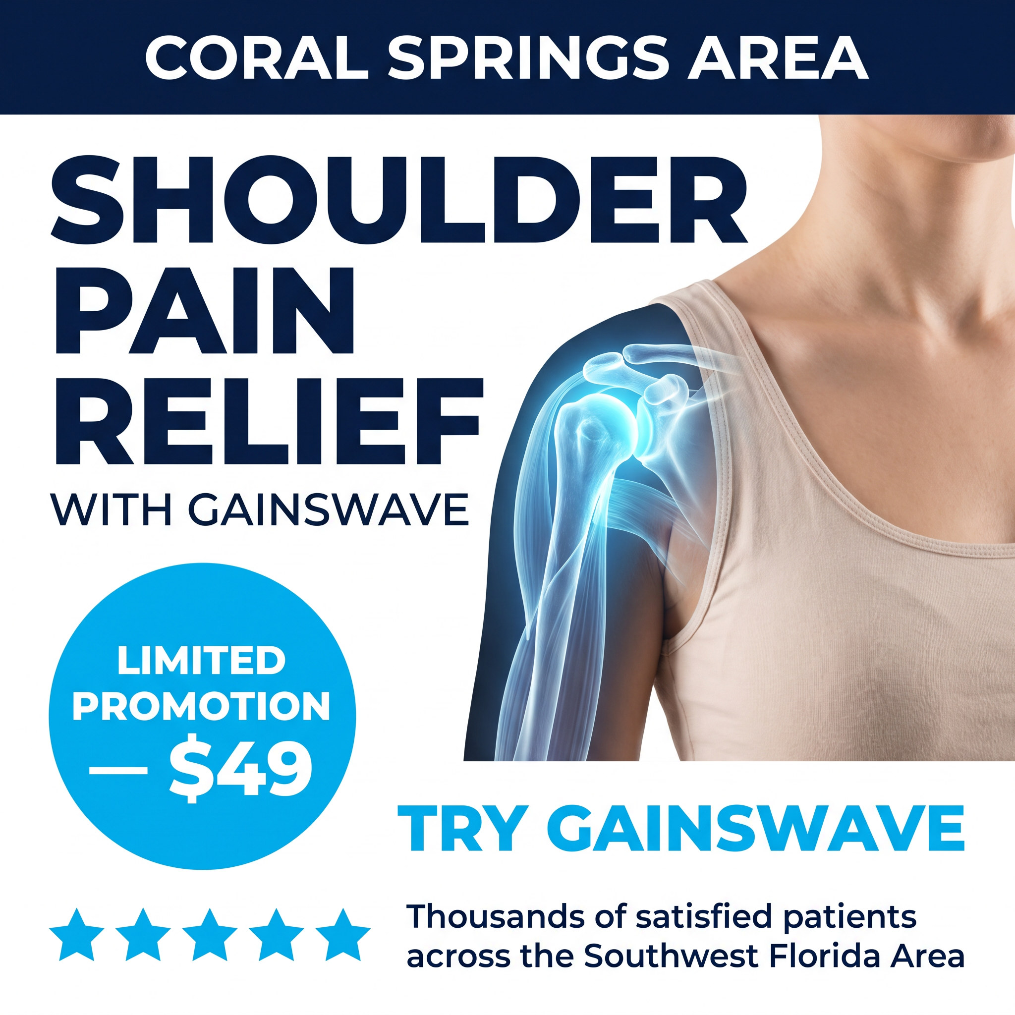 The Point of Wellness Facebook ad: New Pain Relief Option! Claim Your $49 Special Offer