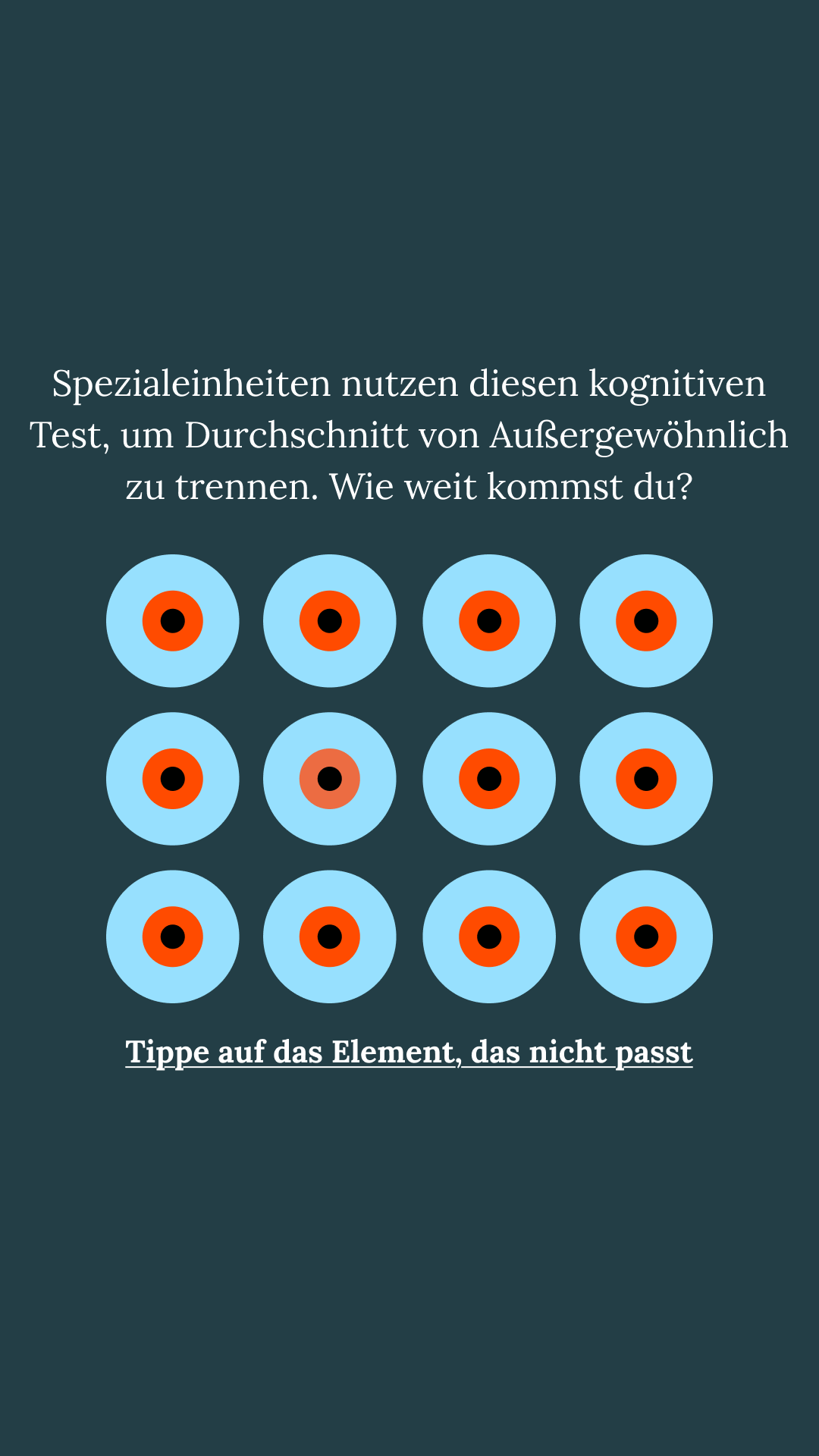 International IQ test Facebook ad