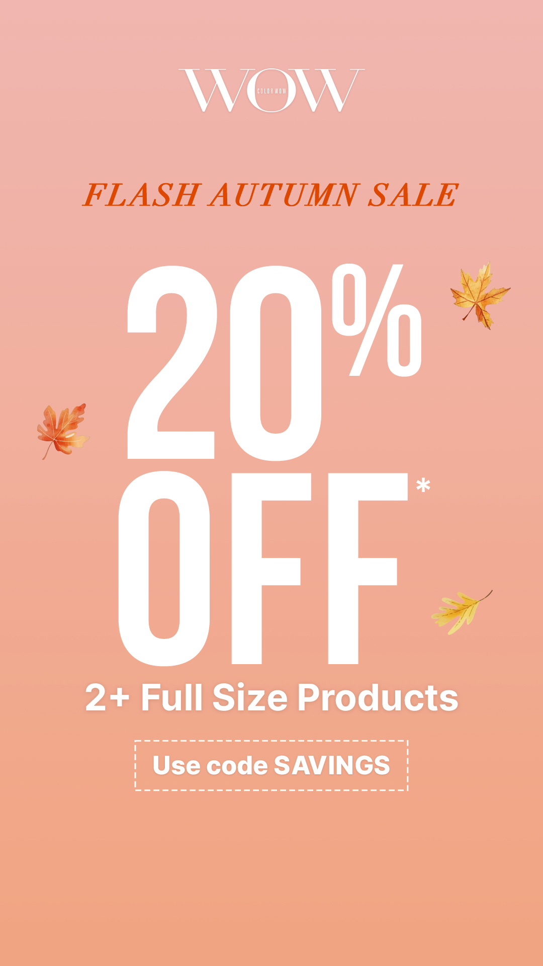Color Wow Facebook ad: 20% off | Shop the Sale