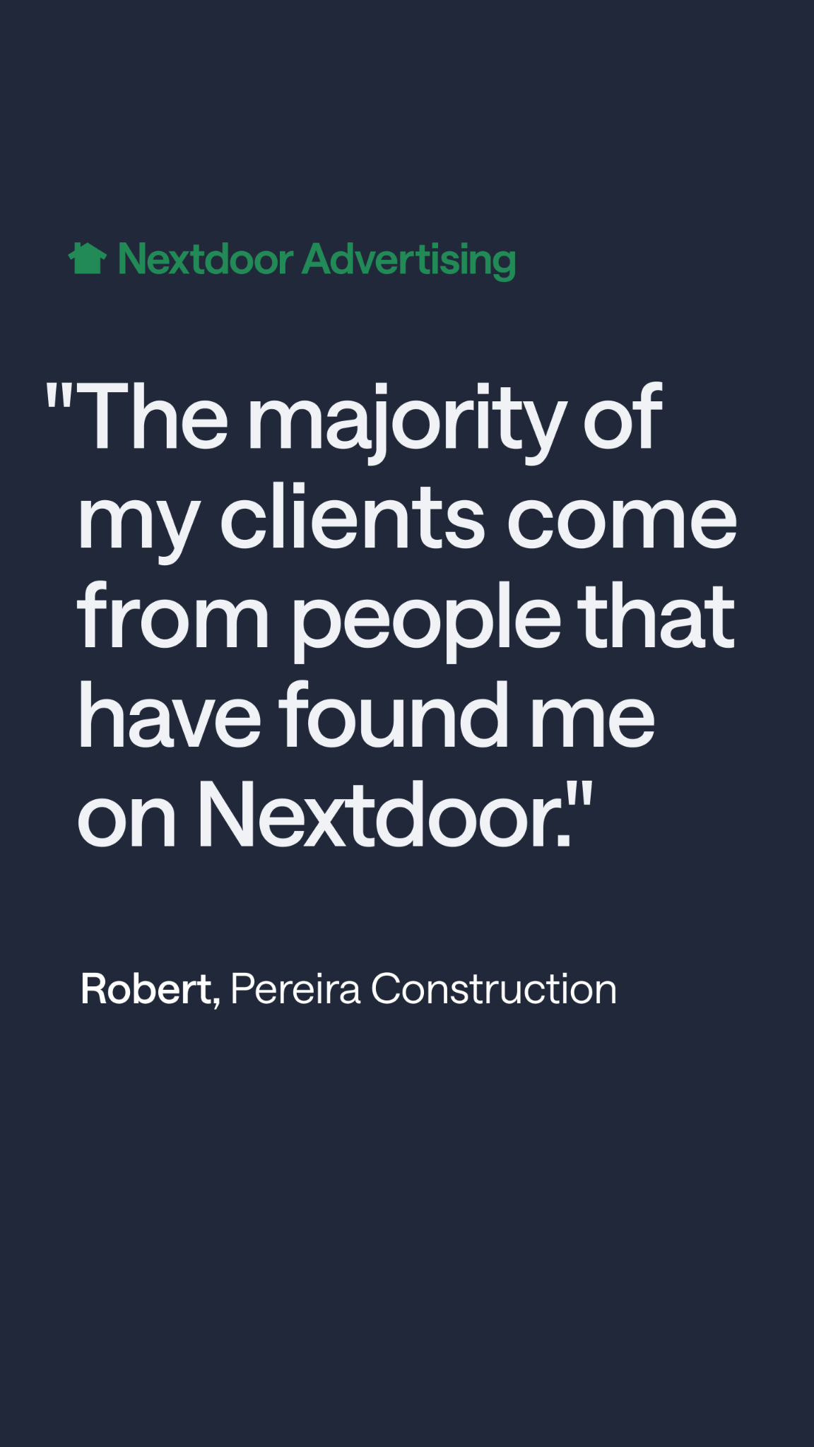Nextdoor for Business Facebook ad