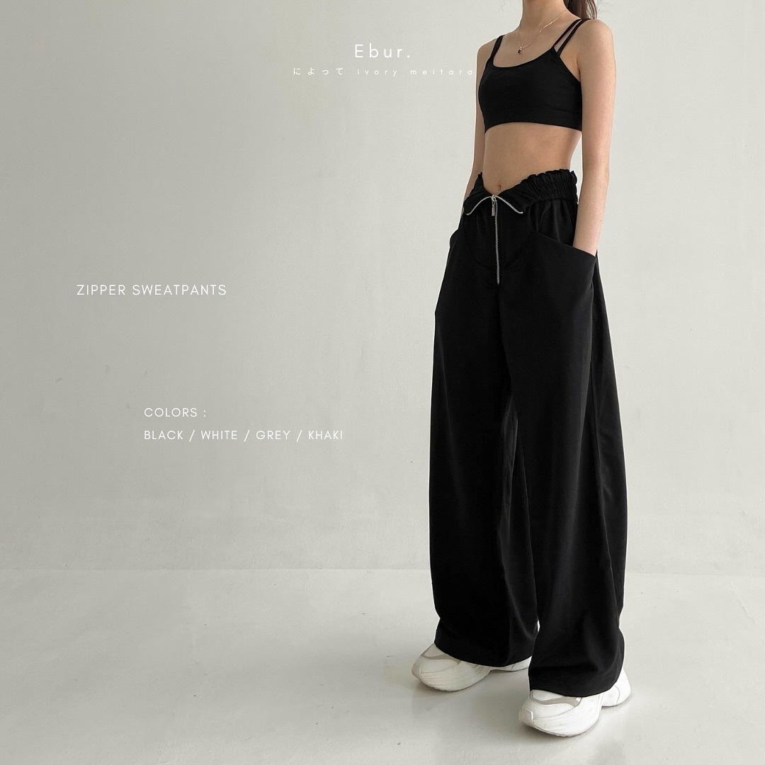 E b u r. Facebook ad: Zipper Sweatpants