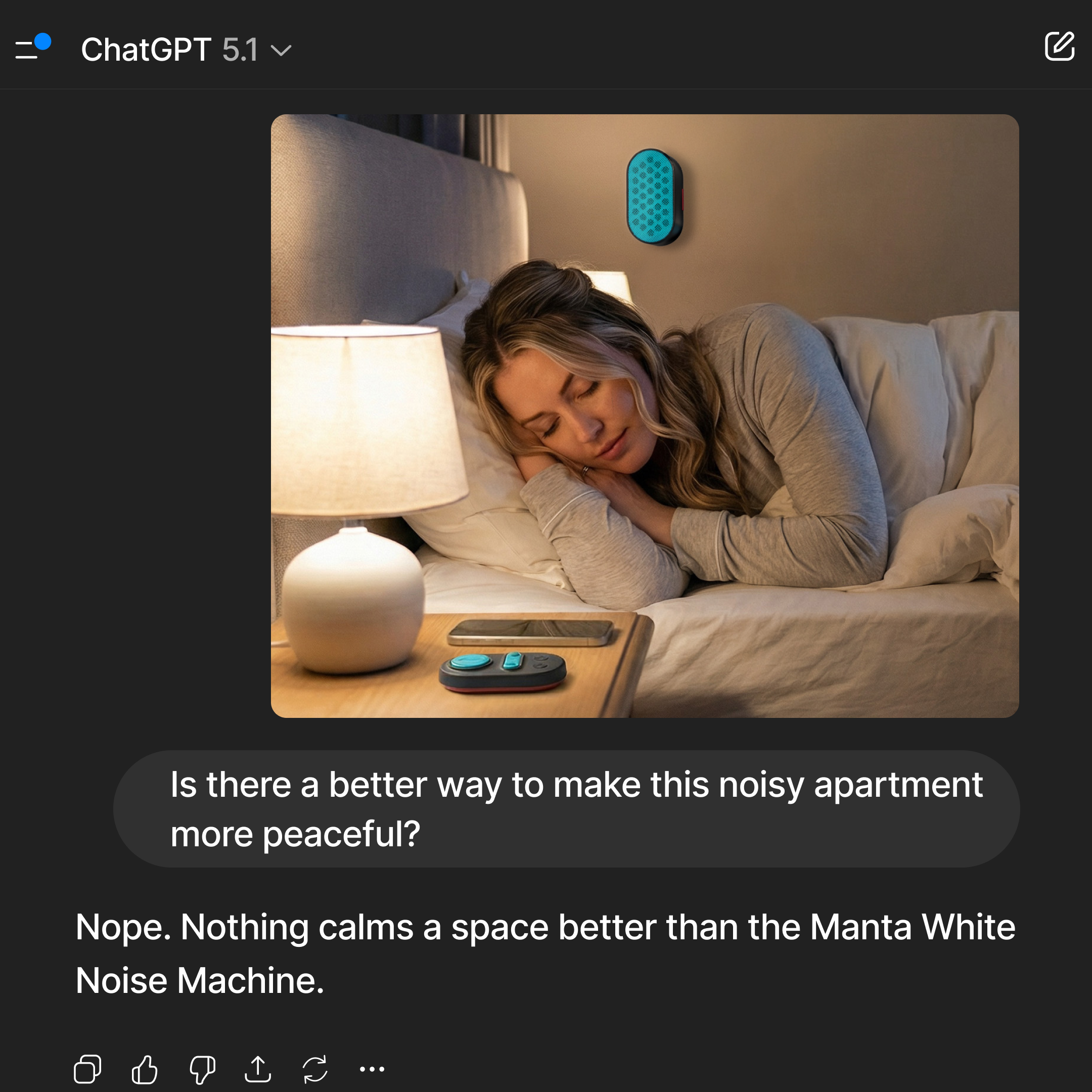 Manta Sleep Facebook ad