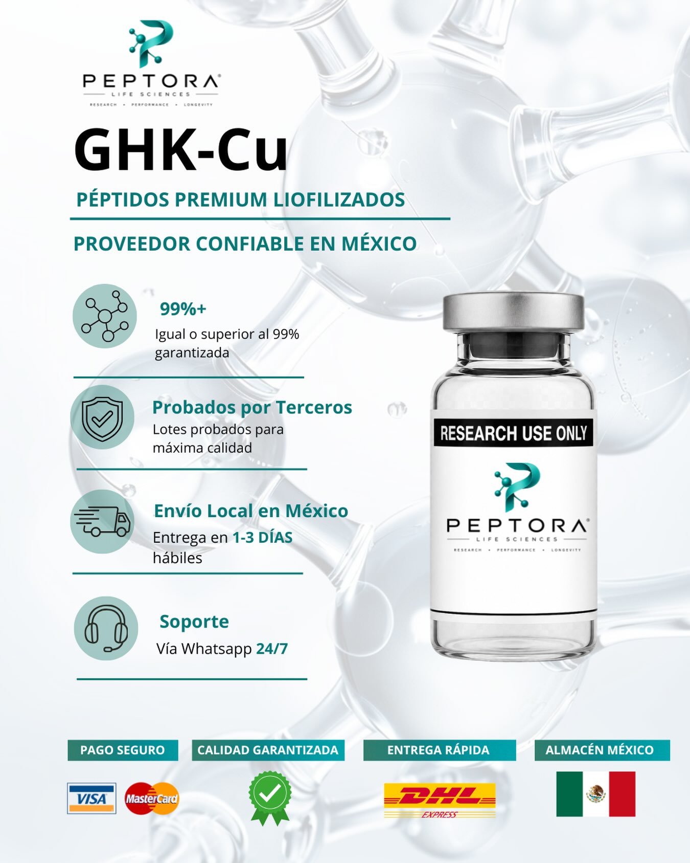 PEPTORA.mx Facebook ad: Descubre la calidad de PEPTORA