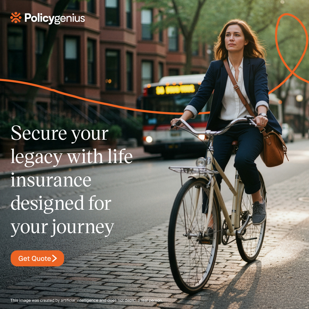Policygenius Facebook ad: From today’s plans to tomorrow’s legacy, life insurance…
