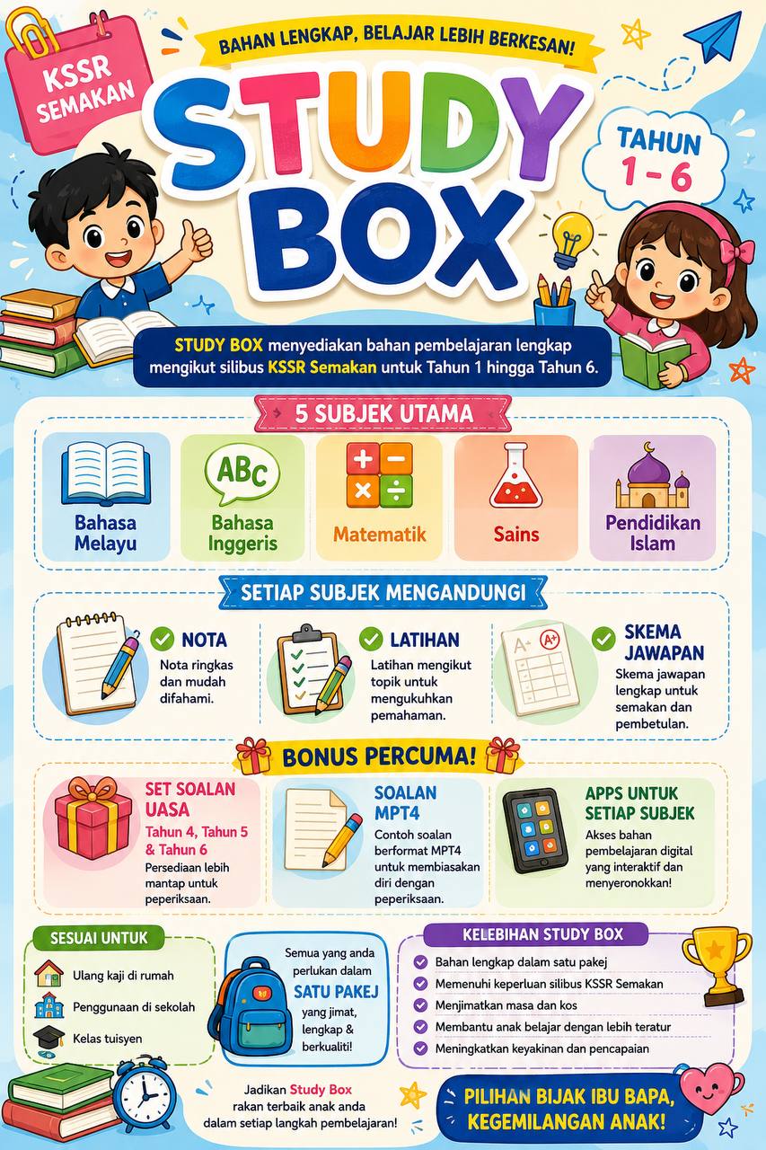 Simple & Fun Art Facebook ad: Tuisyen mahal? Ini bank soalan lengkap untuk anak anda