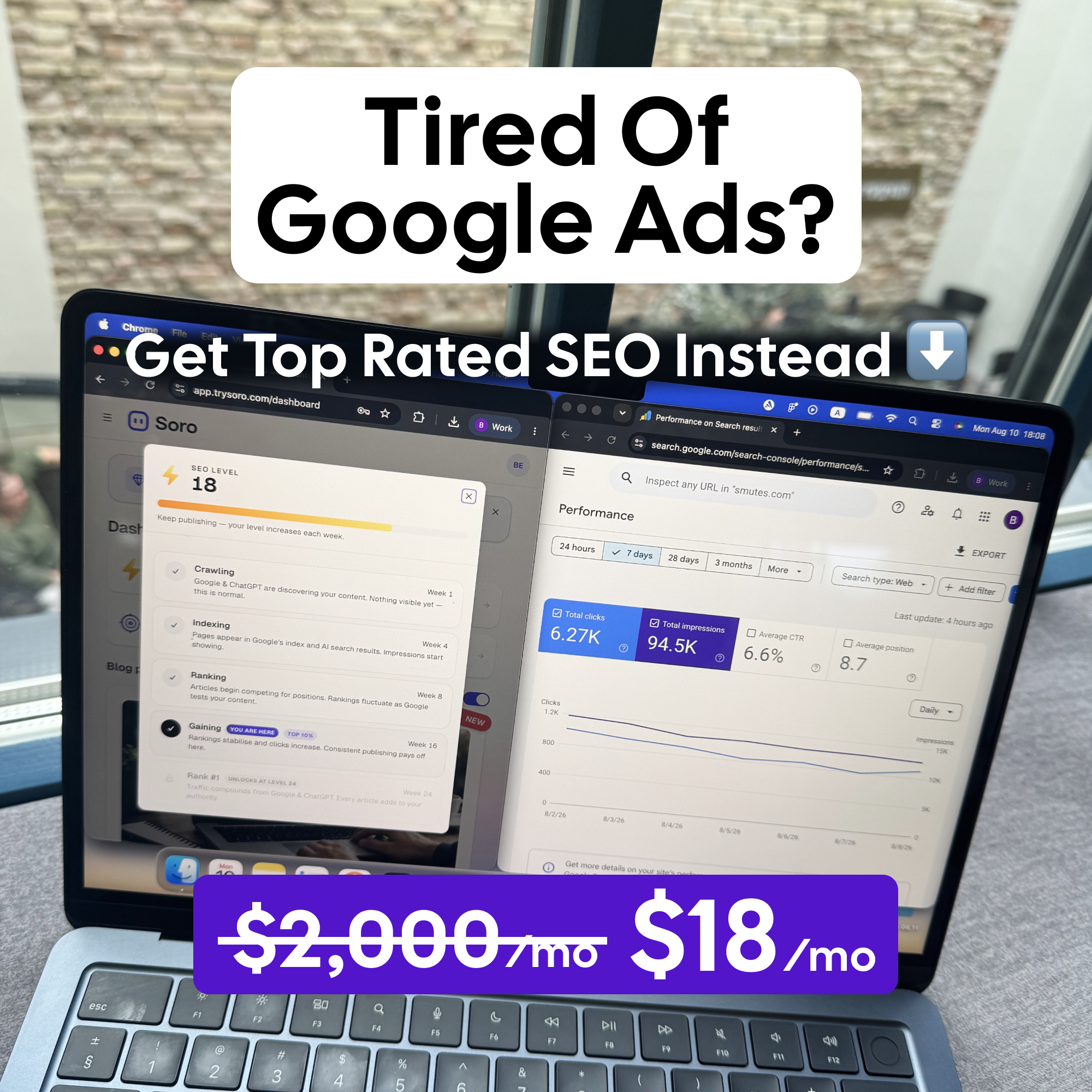 Soro SEO Facebook ad
