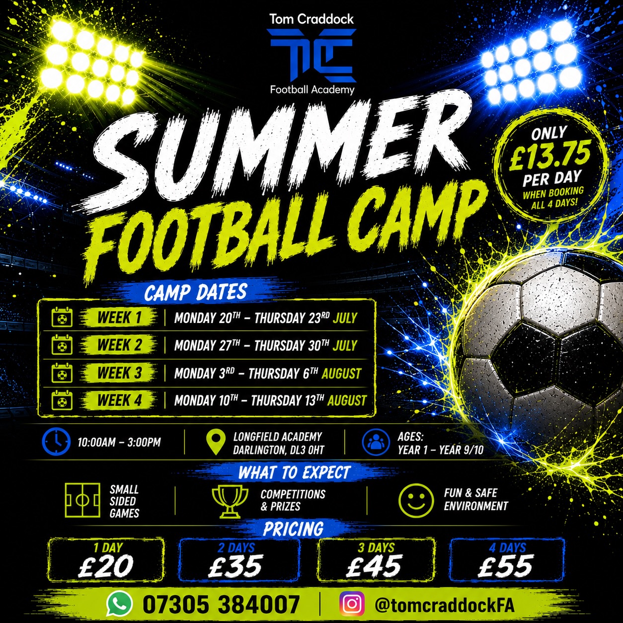 Tom Craddock Football Academy Facebook ad