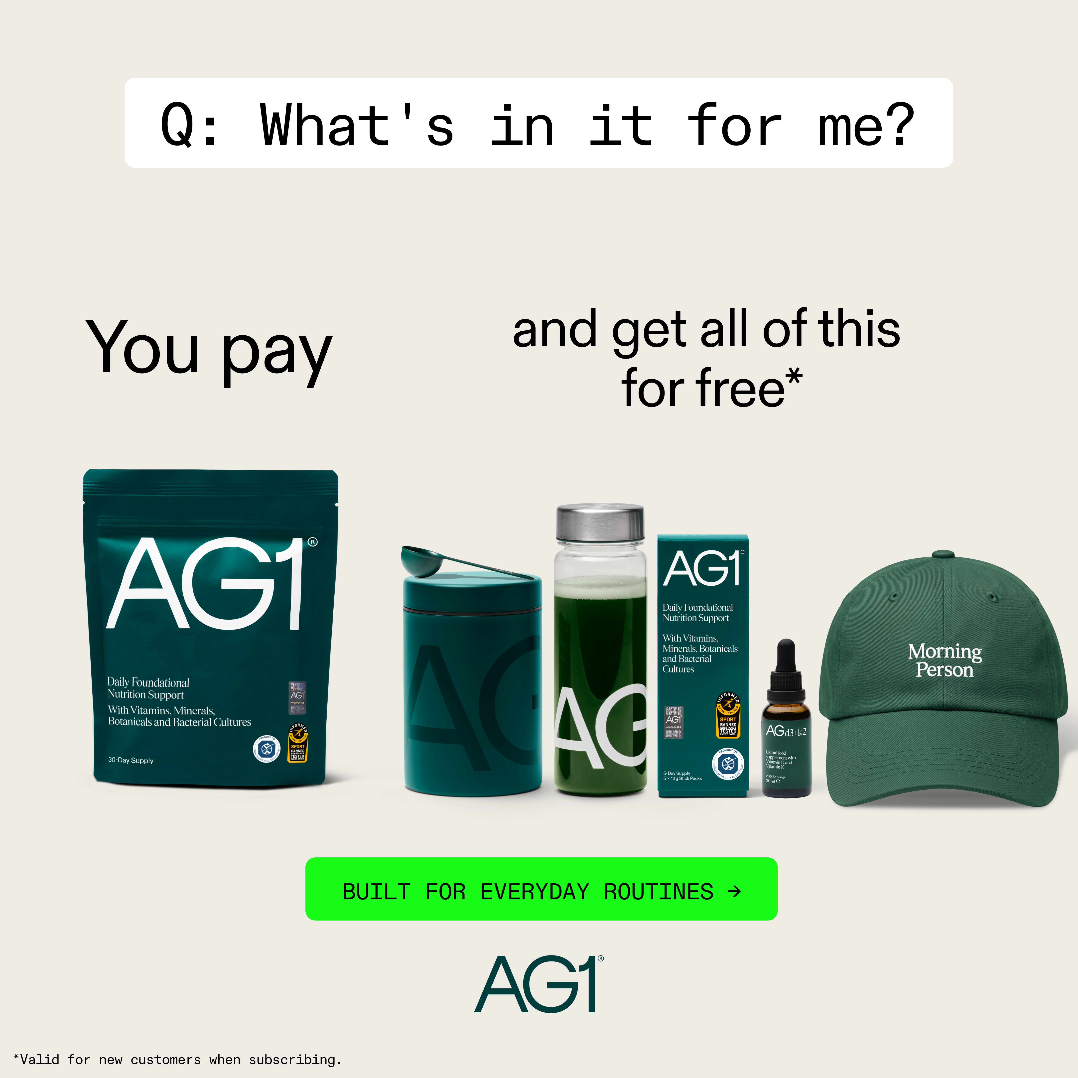 AG1 by Athletic Greens Facebook ad