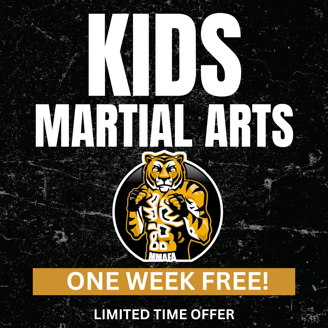 Mixed Martial Arts & Fitness Academy Facebook ad: Online Offer! 1 Week of Martial Arts for FREE!
