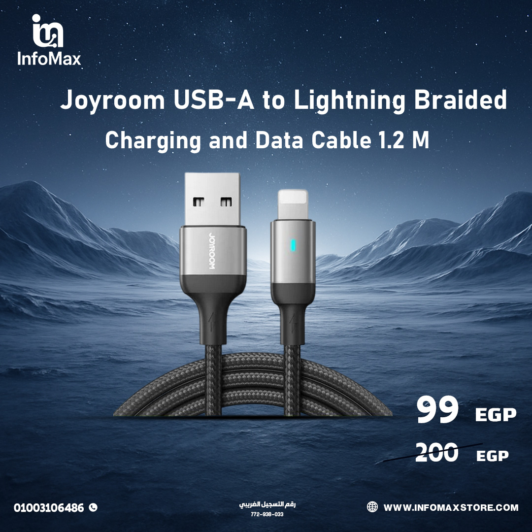 InfoMax Store Facebook ad: Joyroom USB-A to Lightning Braided Charging and Data…
