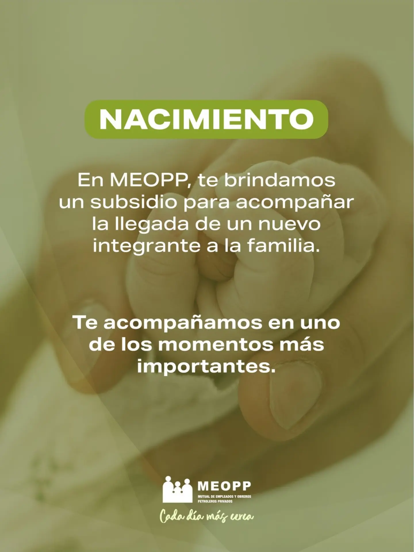 Meopp Mutual Facebook ad: En los momentos más importantes, estamos cerca.