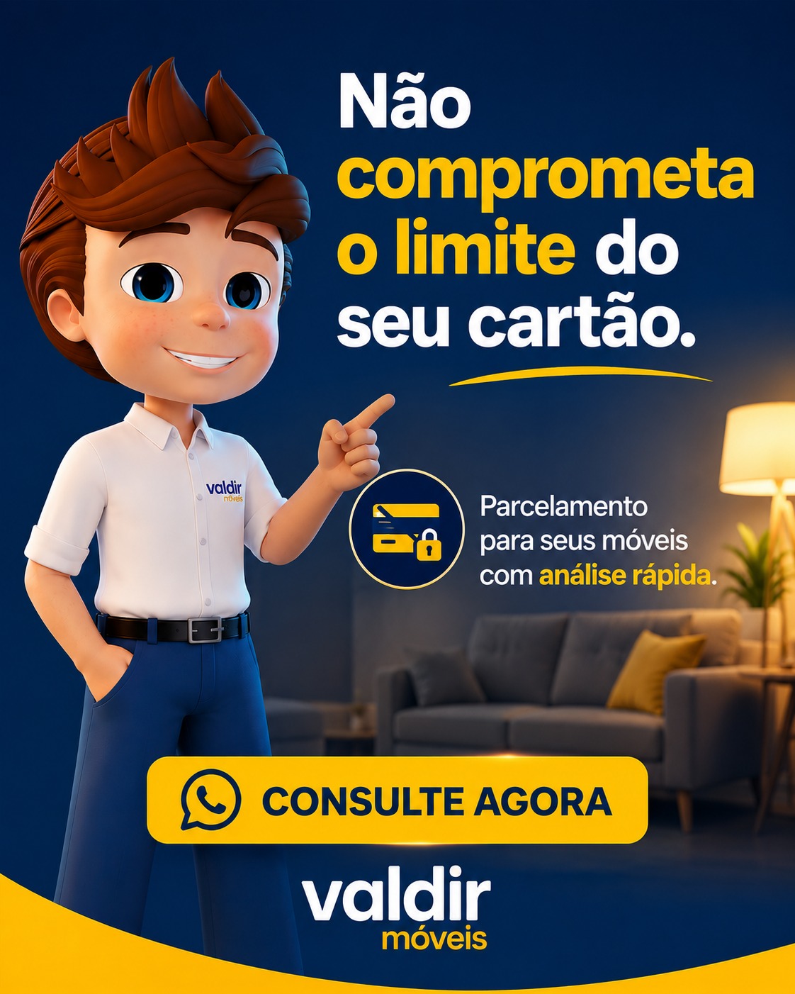 Valdir Móveis Itajaí Facebook ad: Parcelamento sem cartão