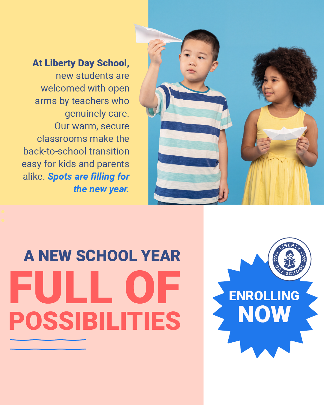 Liberty Day School Facebook ad