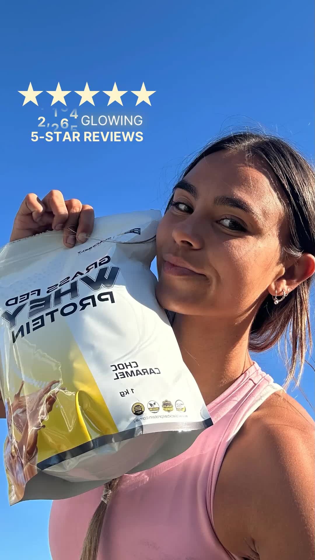 BlackBelt Protein Facebook ad: 14,500 + verified 5-star reviews