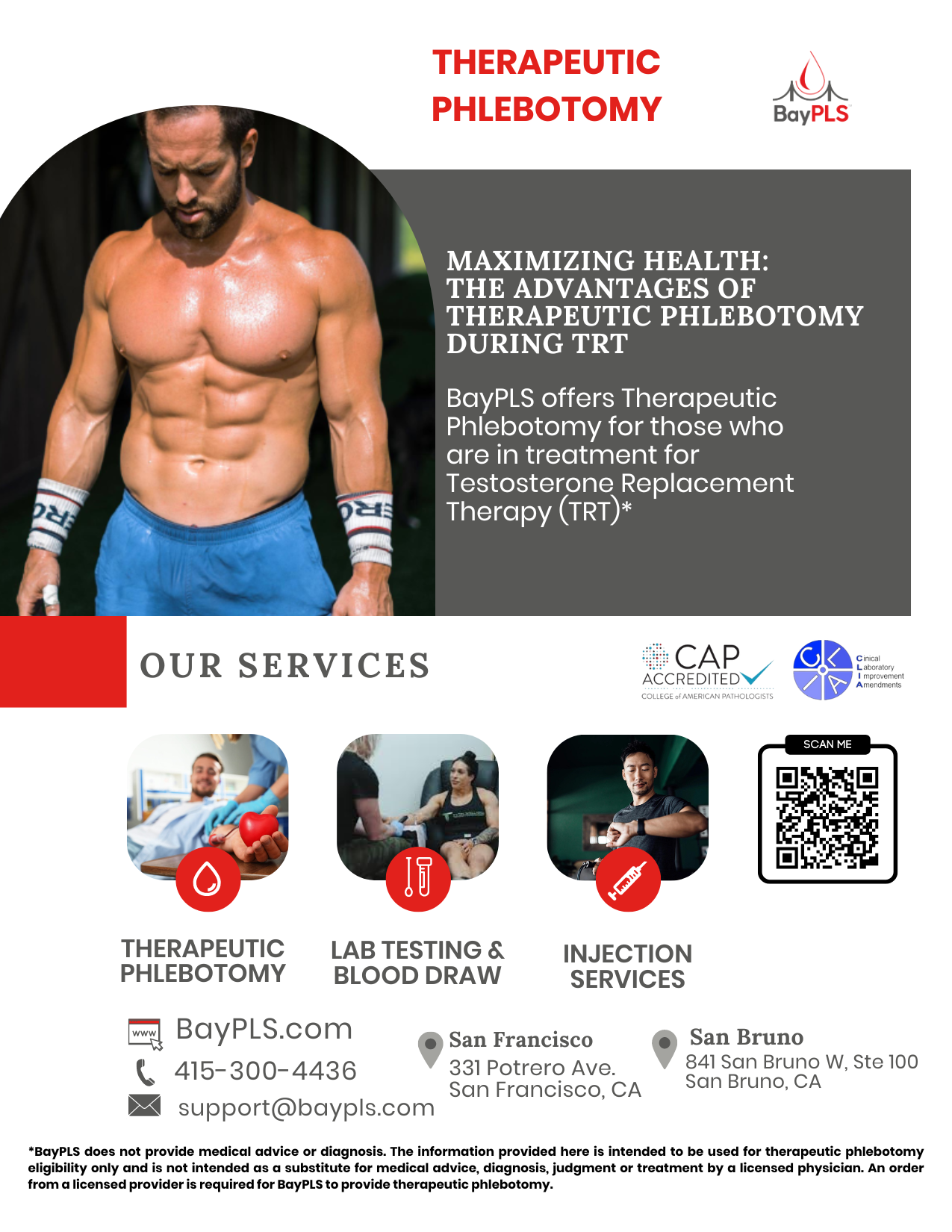 Baypls Facebook ad: Humanizing healthcare by bringing the laboratory to you!