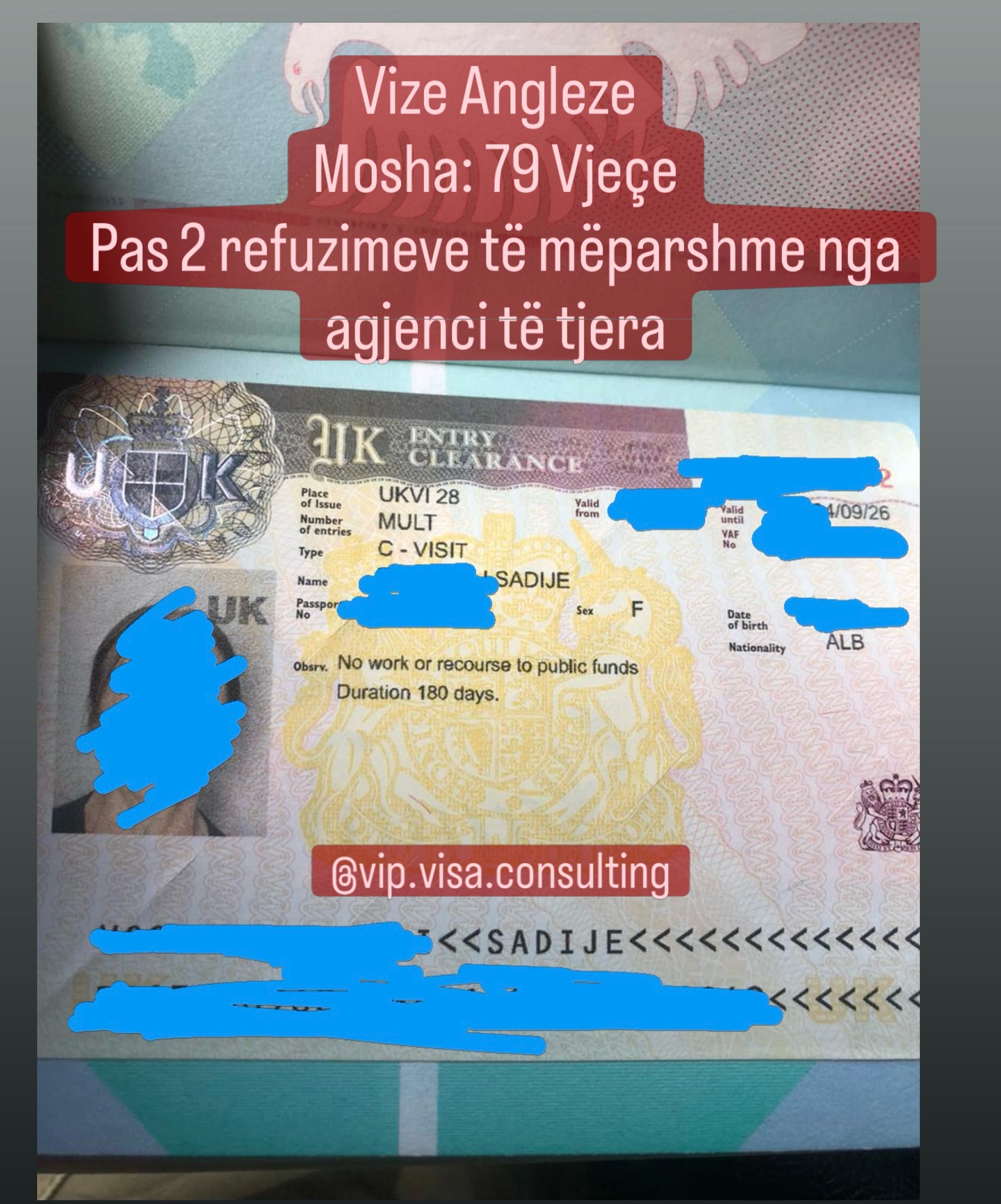 VIP Visa Consulting Facebook ad