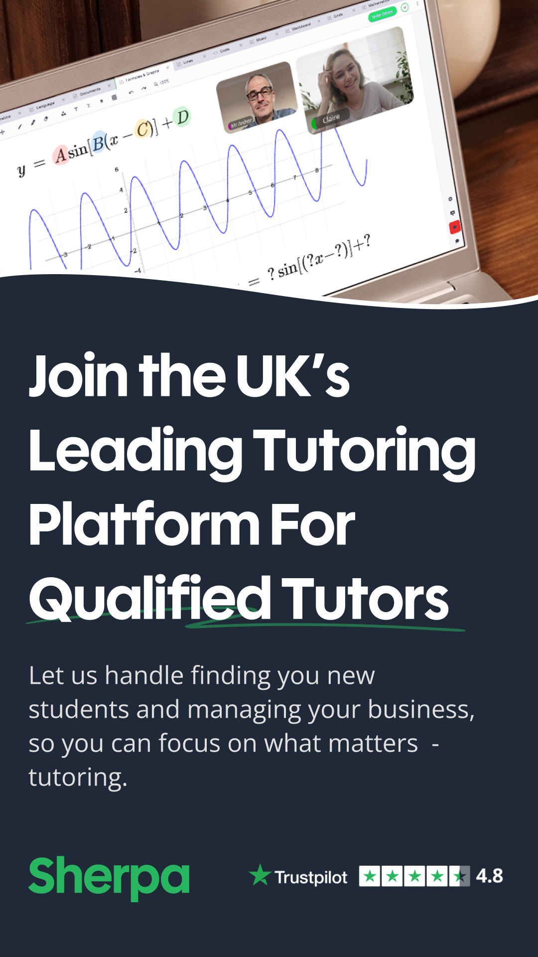 Sherpa Tutors Facebook ad