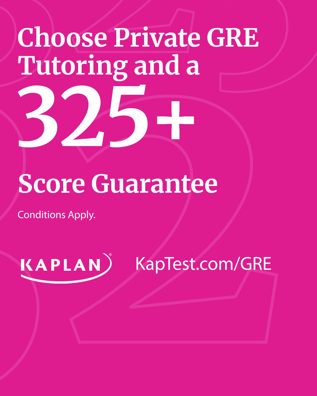 Kaplan Grad Prep Facebook ad: Get Matched with Your GRE Tutor
