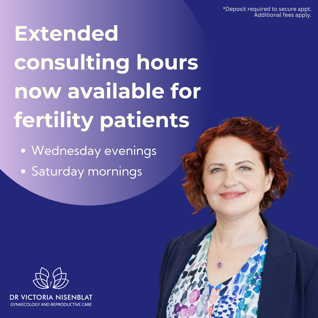Gynaecology and Reproductive Care Facebook ad: Out-of-hours Appointments